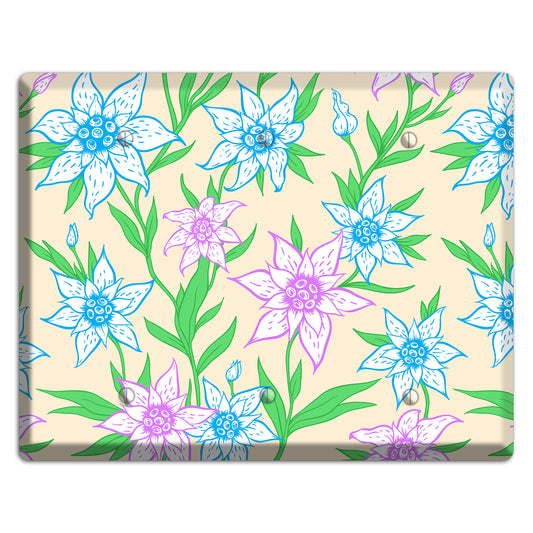 Hand Drawn Flowers Style A 3 Blank Wallplate