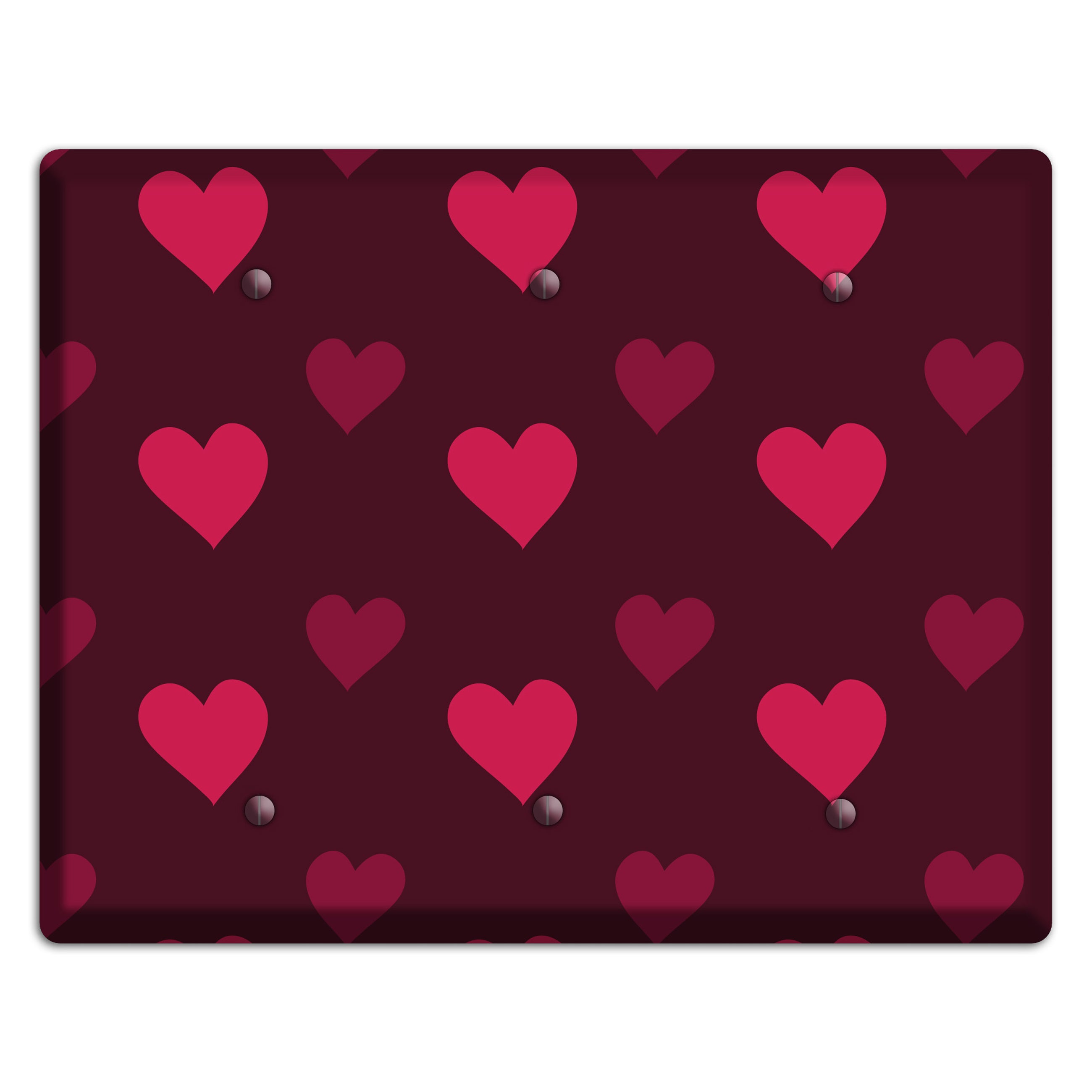 Tiled Large Hearts 3 Blank Wallplate