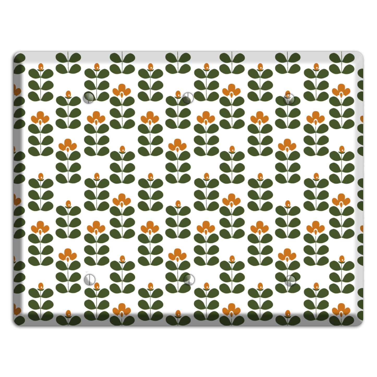 Green Small Sprouts 3 Blank Wallplate