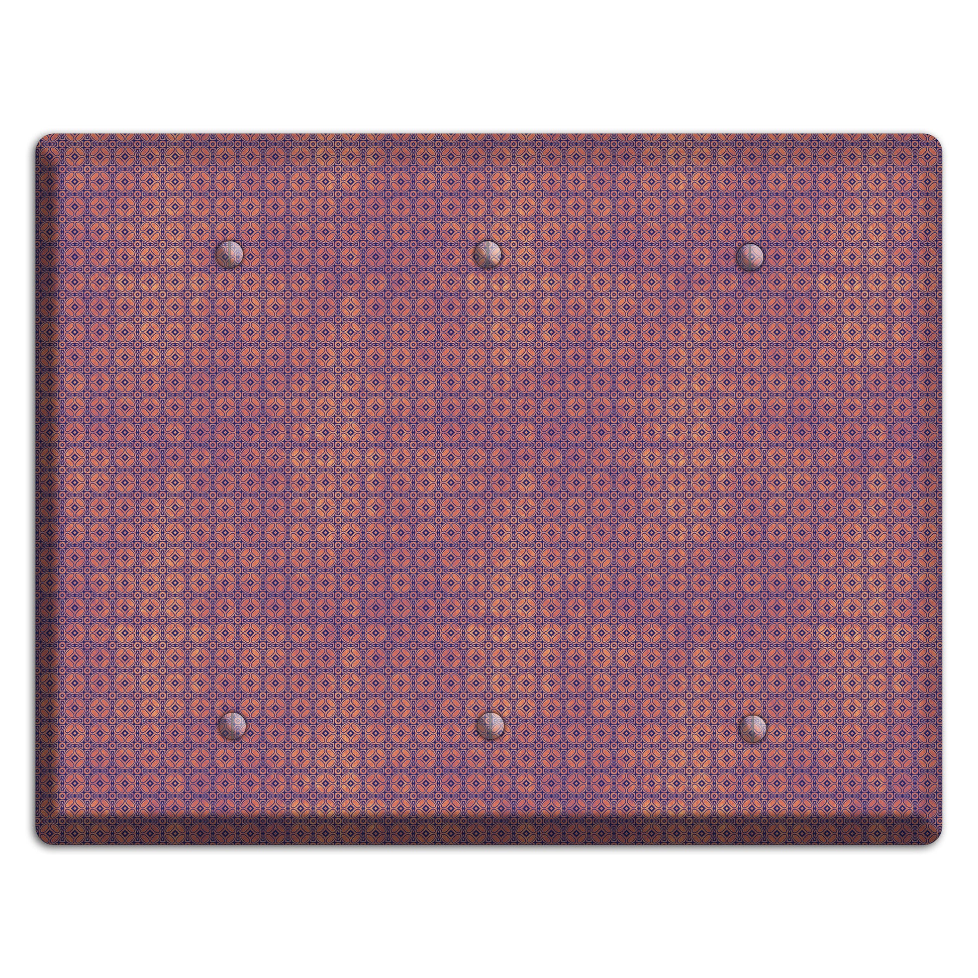 Multi Cranberry Arabesque 3 Blank Wallplate