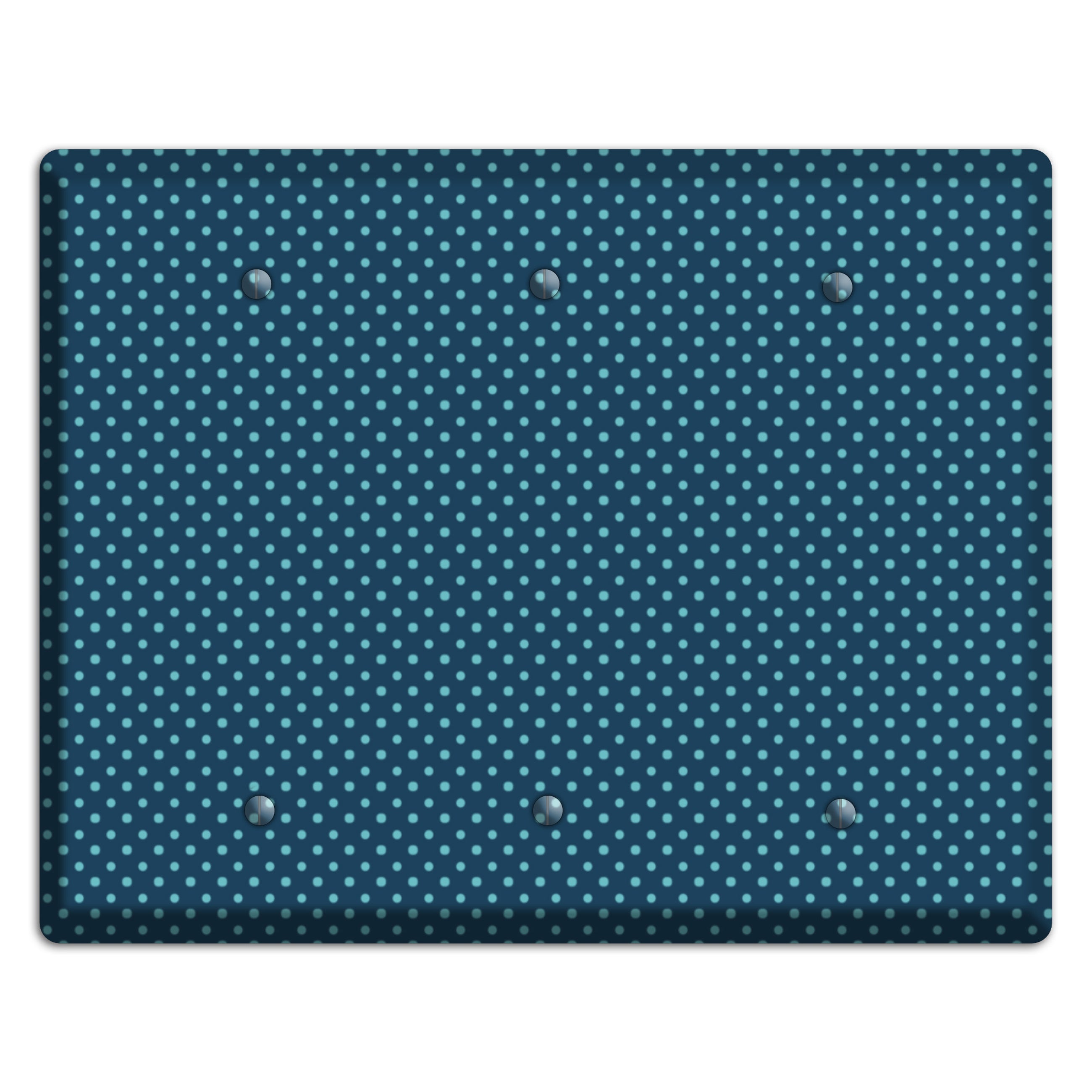 Multi Blue Tiny Polka Dots 3 Blank Wallplate