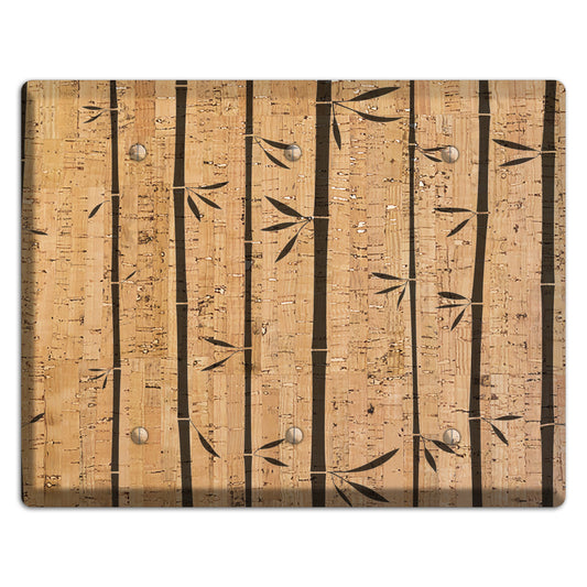Bamboo Cork 3 Blank Wallplate