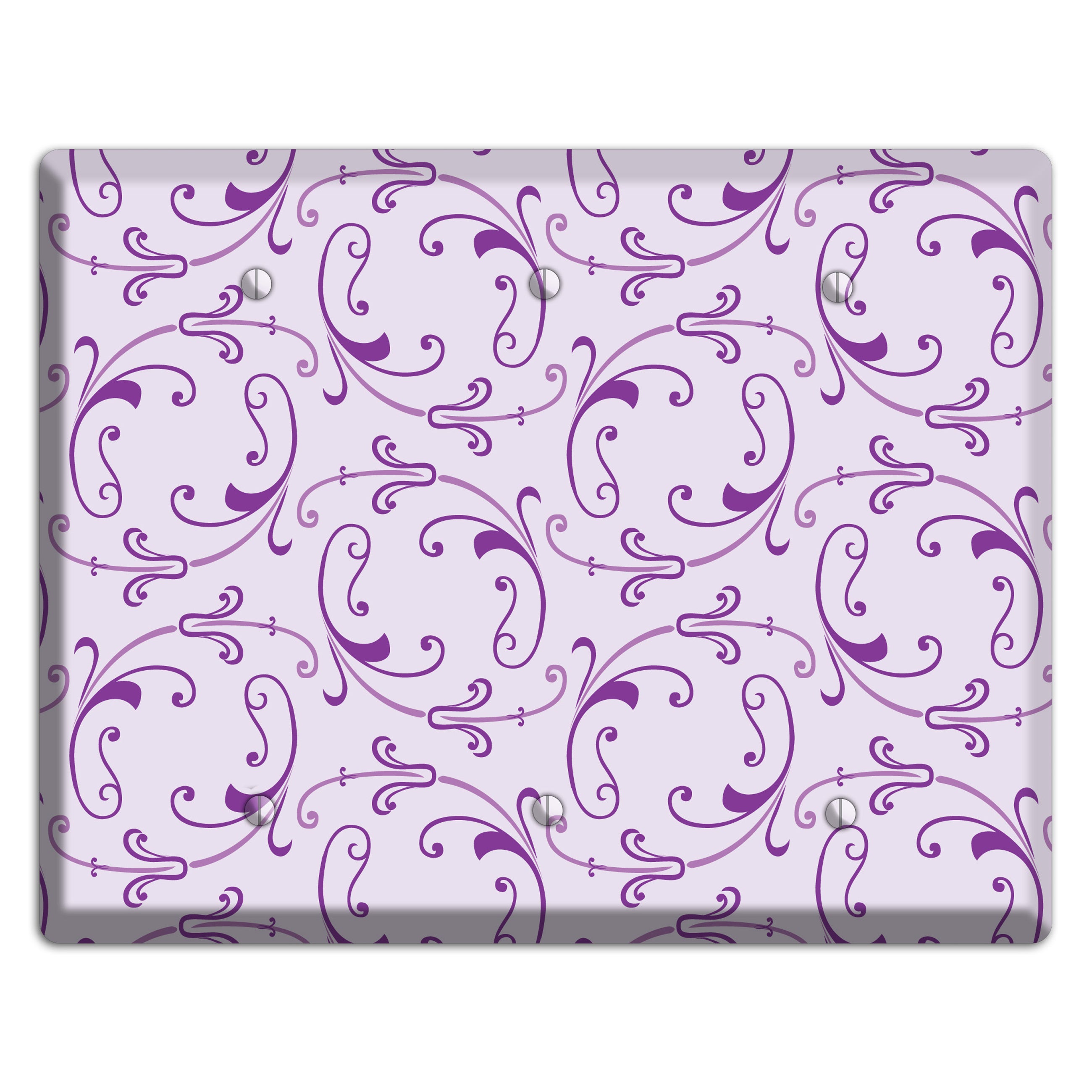Lilac Victorian Sprig 3 Blank Wallplate