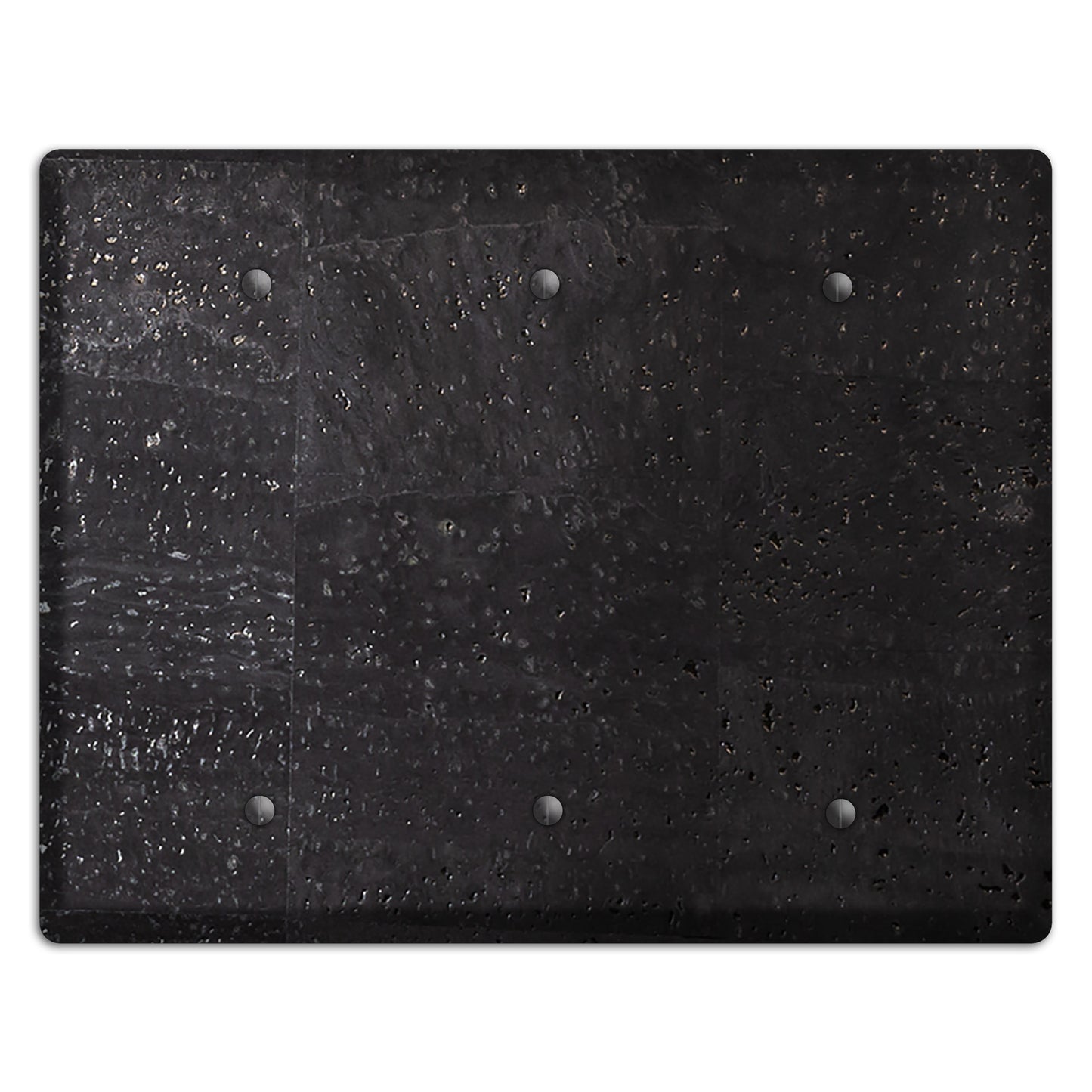 Black Cork 3 Blank Wallplate