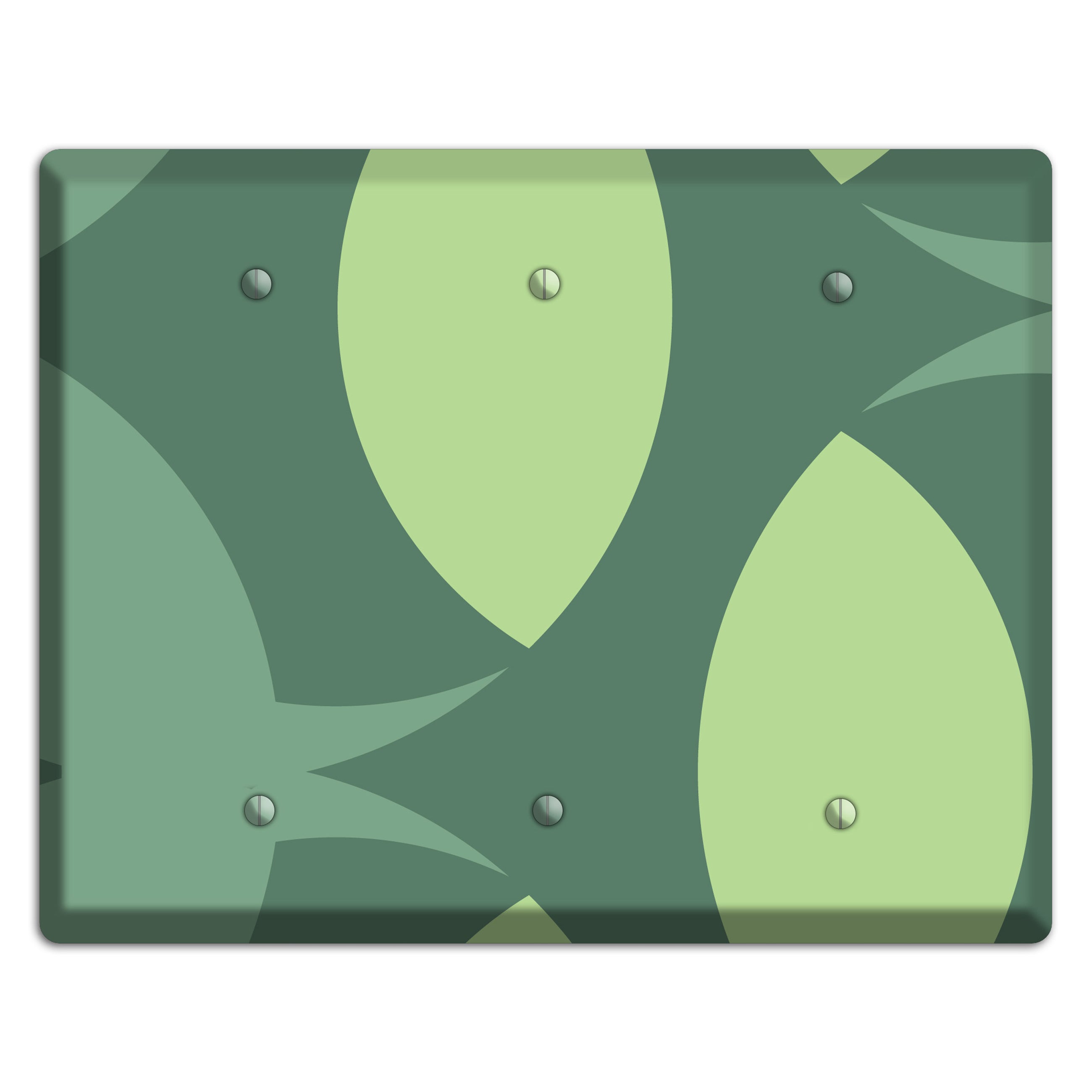 Green Abstract 3 Blank Wallplate