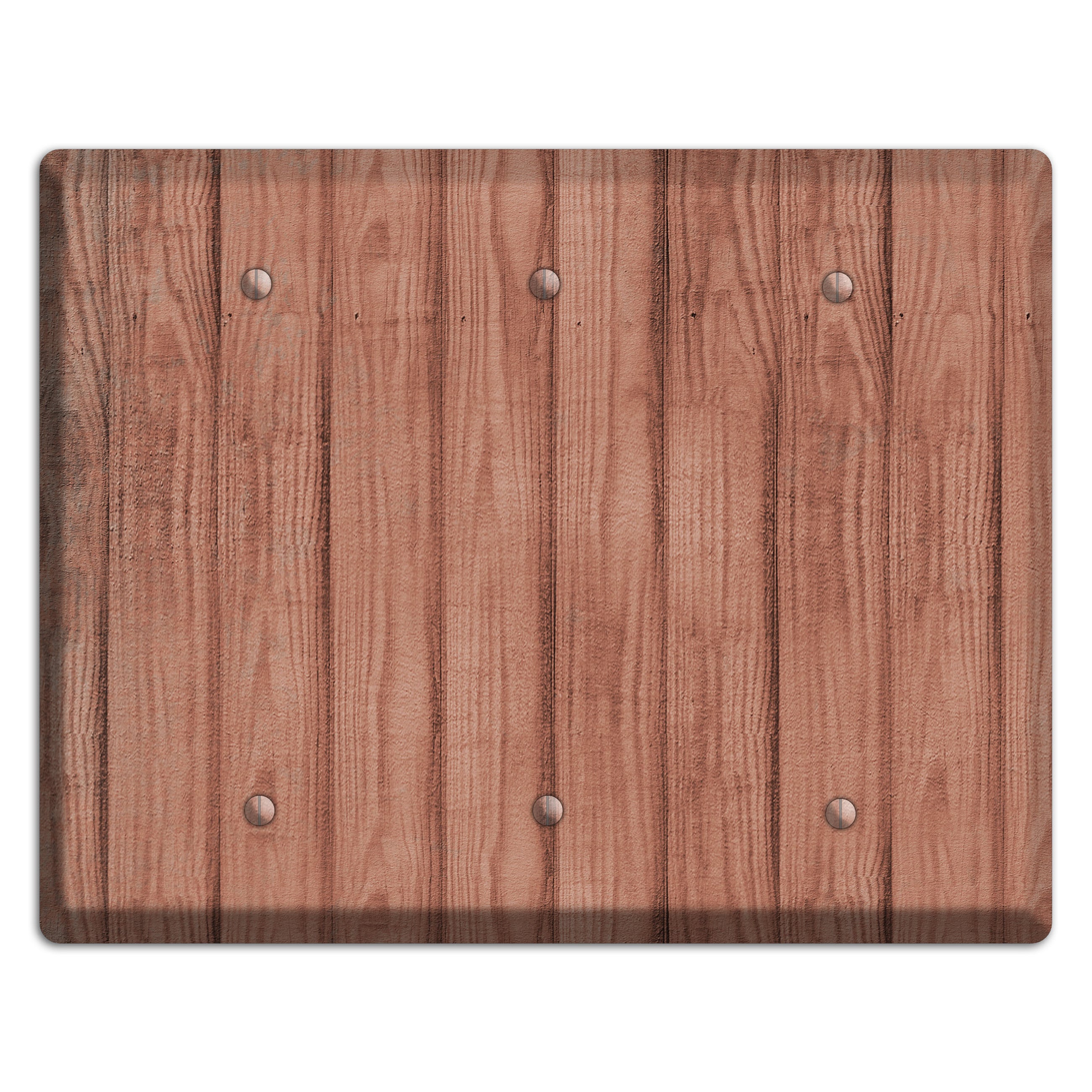 Coral Tree Weathered Wood 3 Blank Wallplate