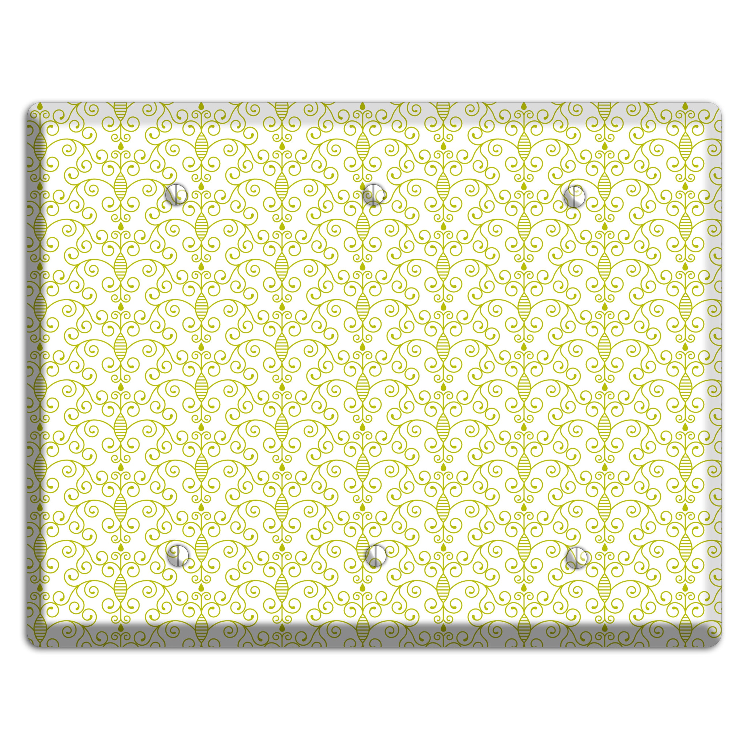Olive Toile Half Drop 3 Blank Wallplate