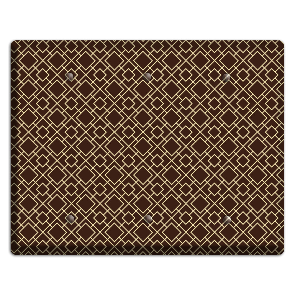 Asian Square Pattern 3 Blank Wallplate