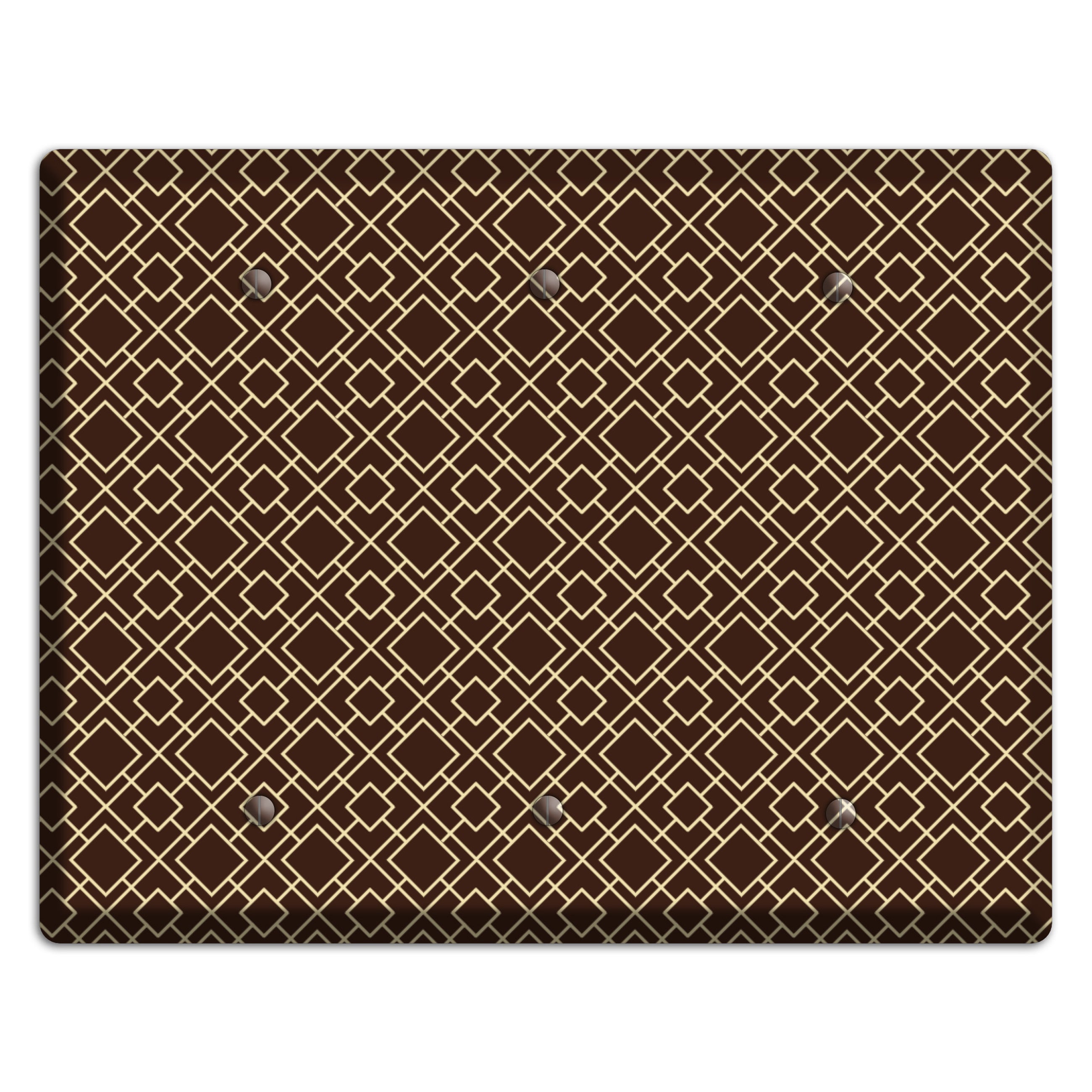 Asian Square Pattern 3 Blank Wallplate