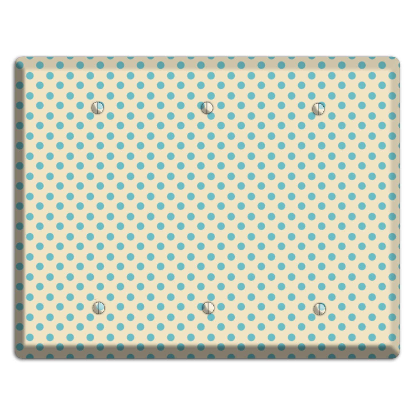 Soft Green Polka Dots 3 Blank Wallplate