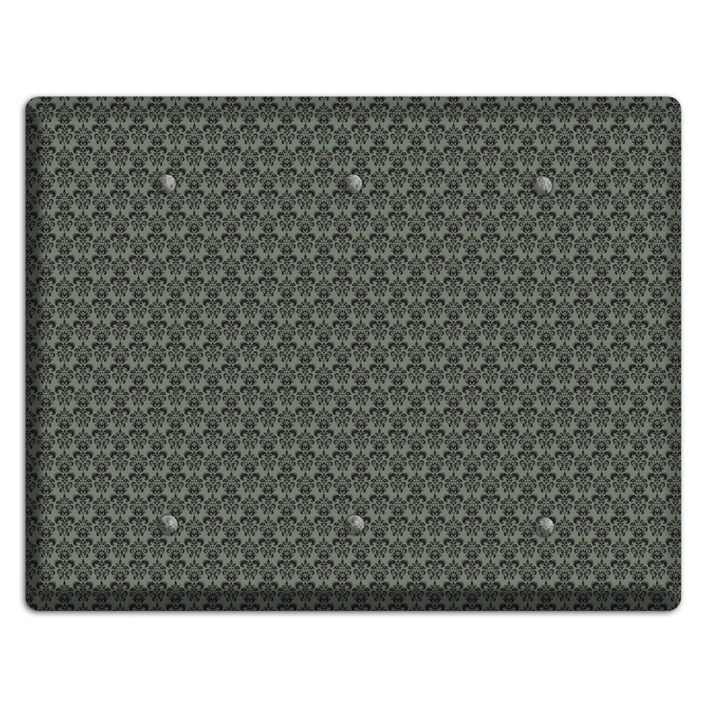 Moss Tiny Cartouche Half Drop 3 Blank Wallplate