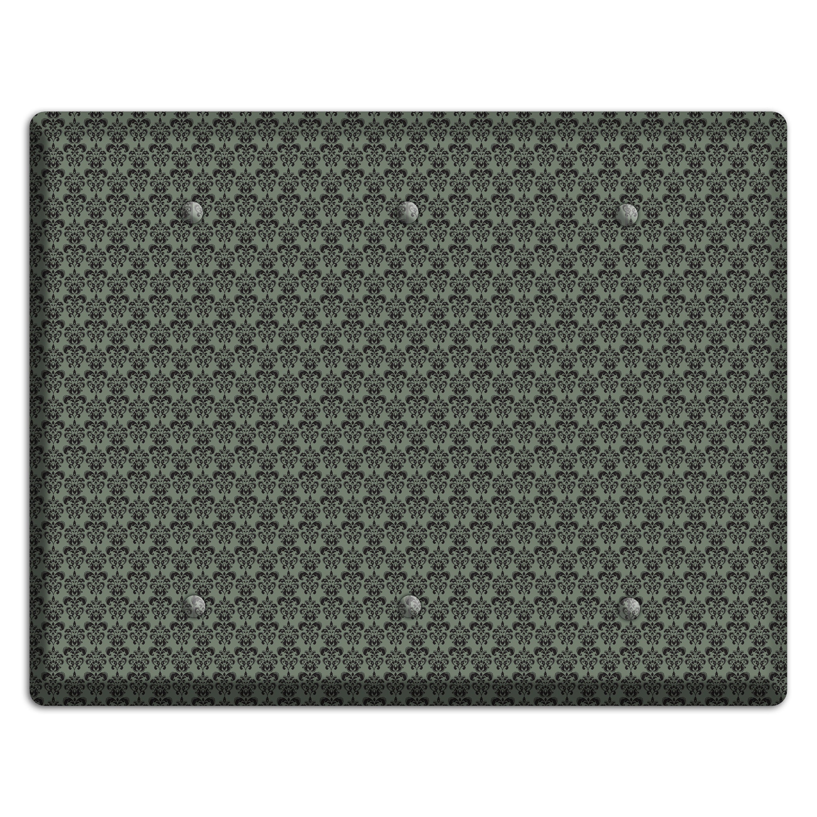 Moss Tiny Cartouche Half Drop 3 Blank Wallplate