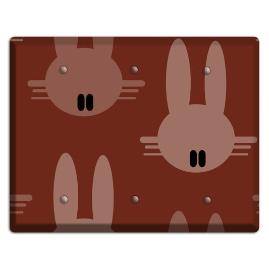 Maroon Bunny 3 Blank Wallplate