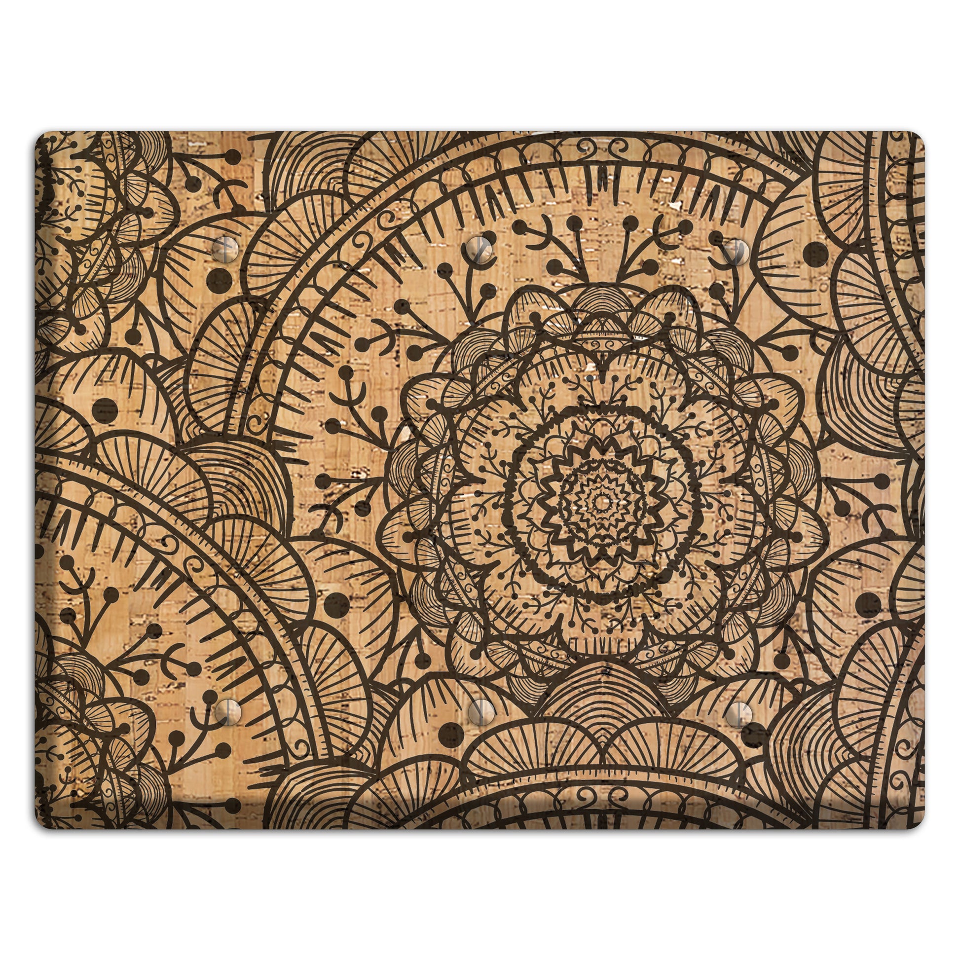 Mandala Cork 3 Blank Wallplate