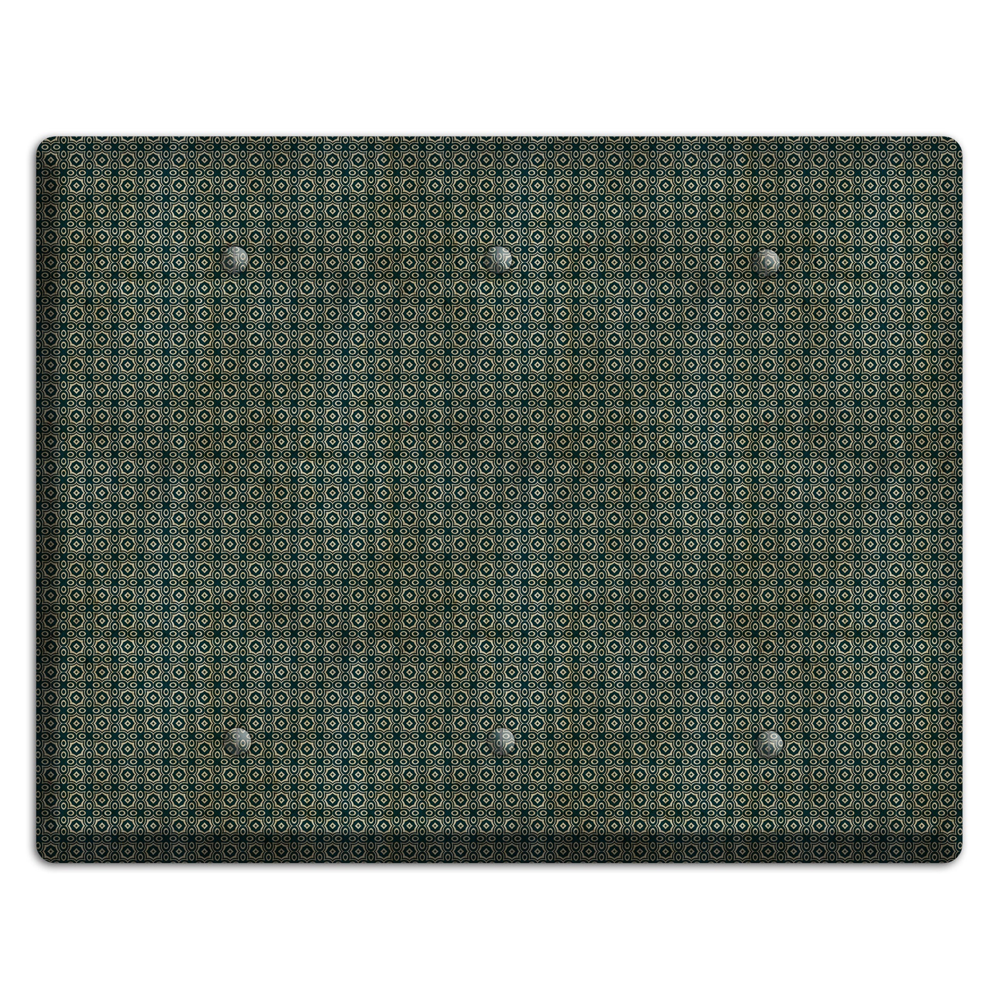 Dark Green Grunge Tiny Tiled Tapestry 3 Blank Wallplate