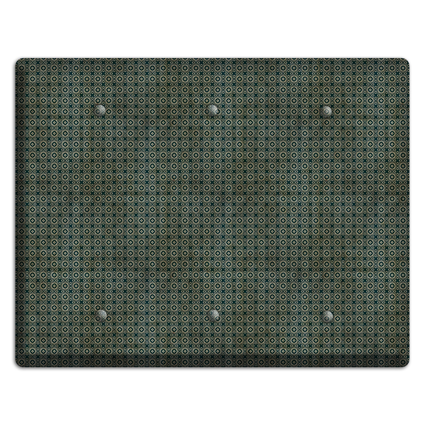Dark Green Grunge Tiny Tiled Tapestry 3 Blank Wallplate