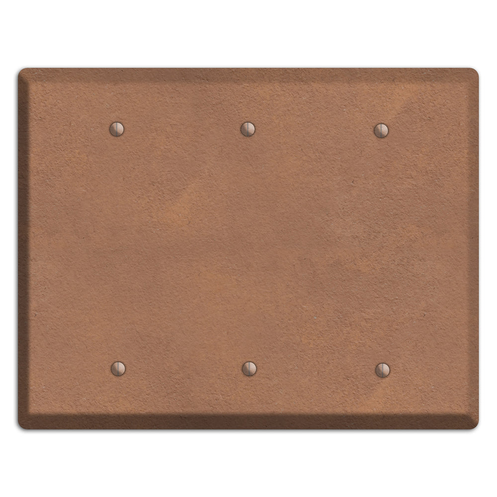 Stucoo Brown 3 Blank Wallplate