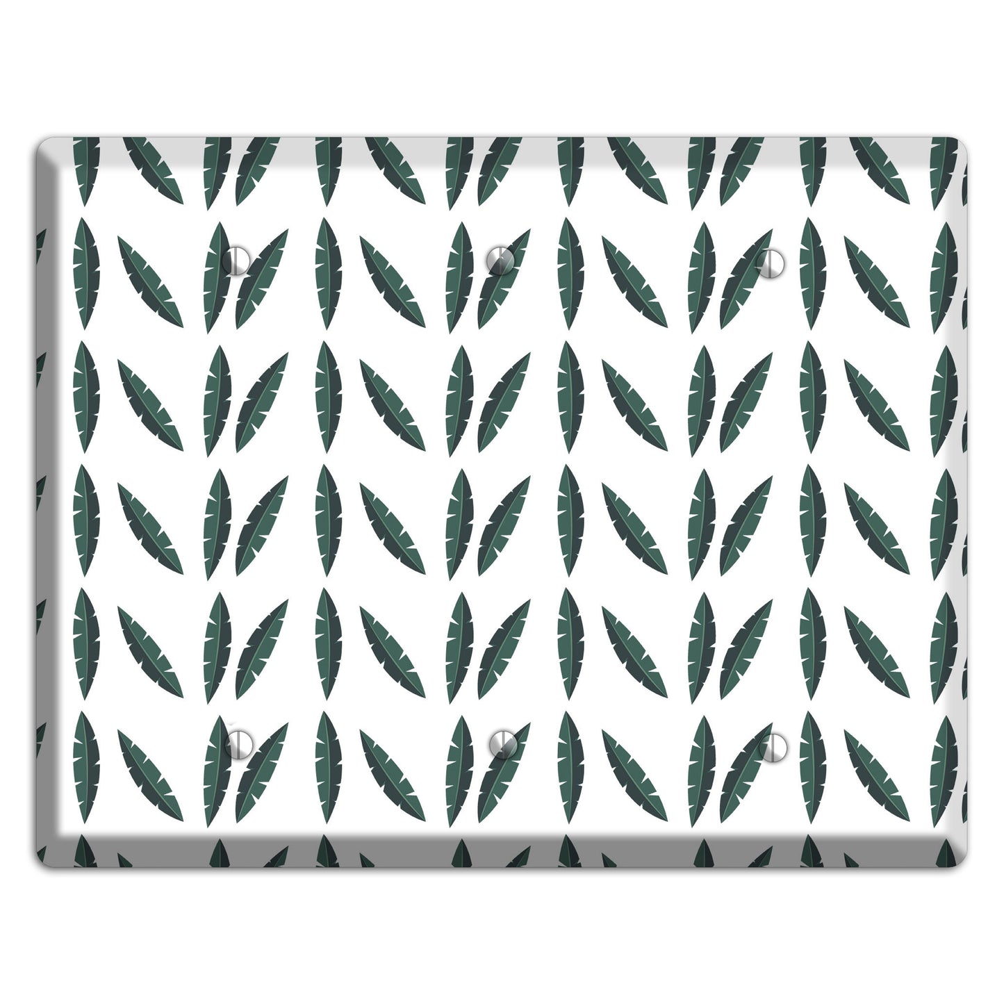 Leaves Style HH 3 Blank Wallplate