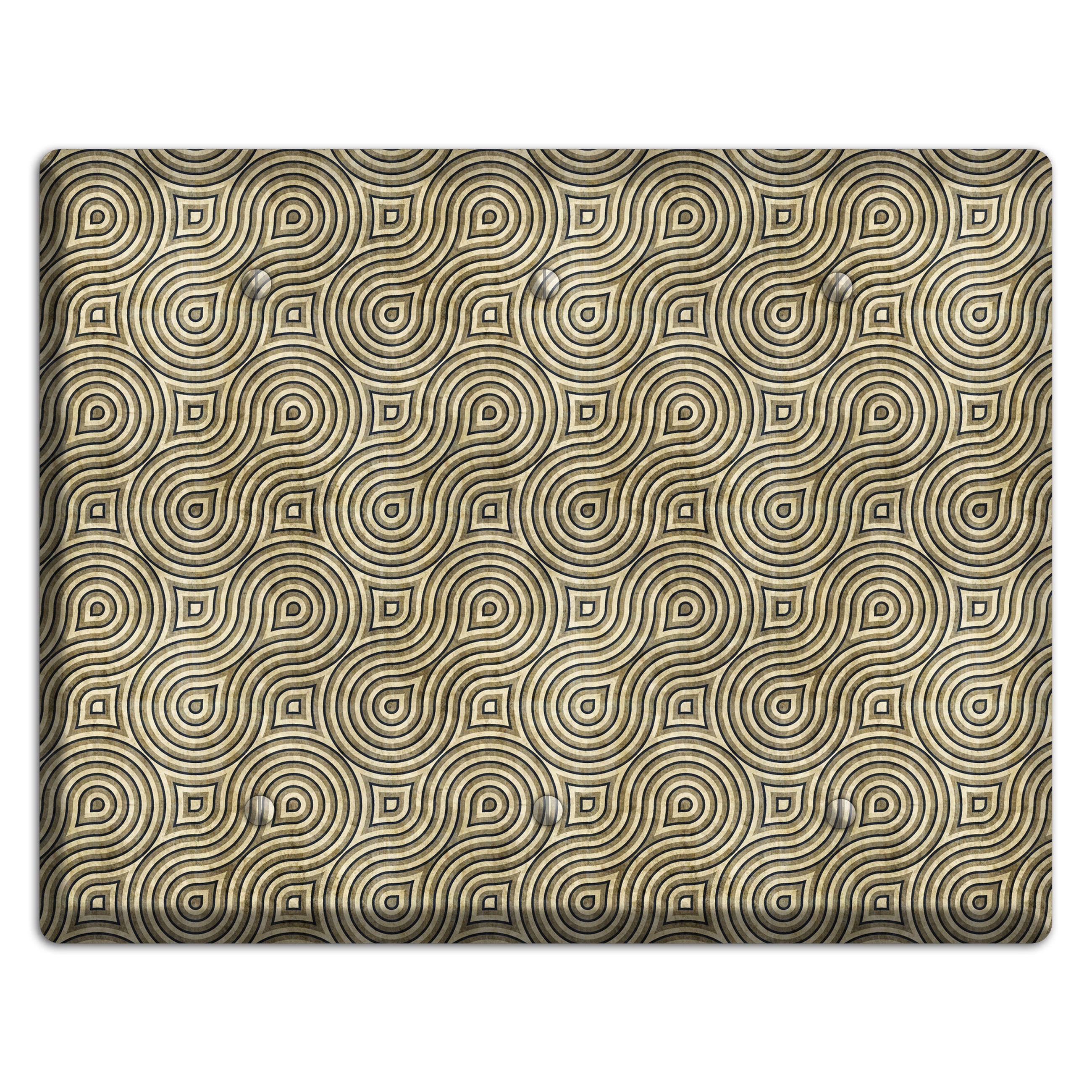 Olive Swirl 3 Blank Wallplate