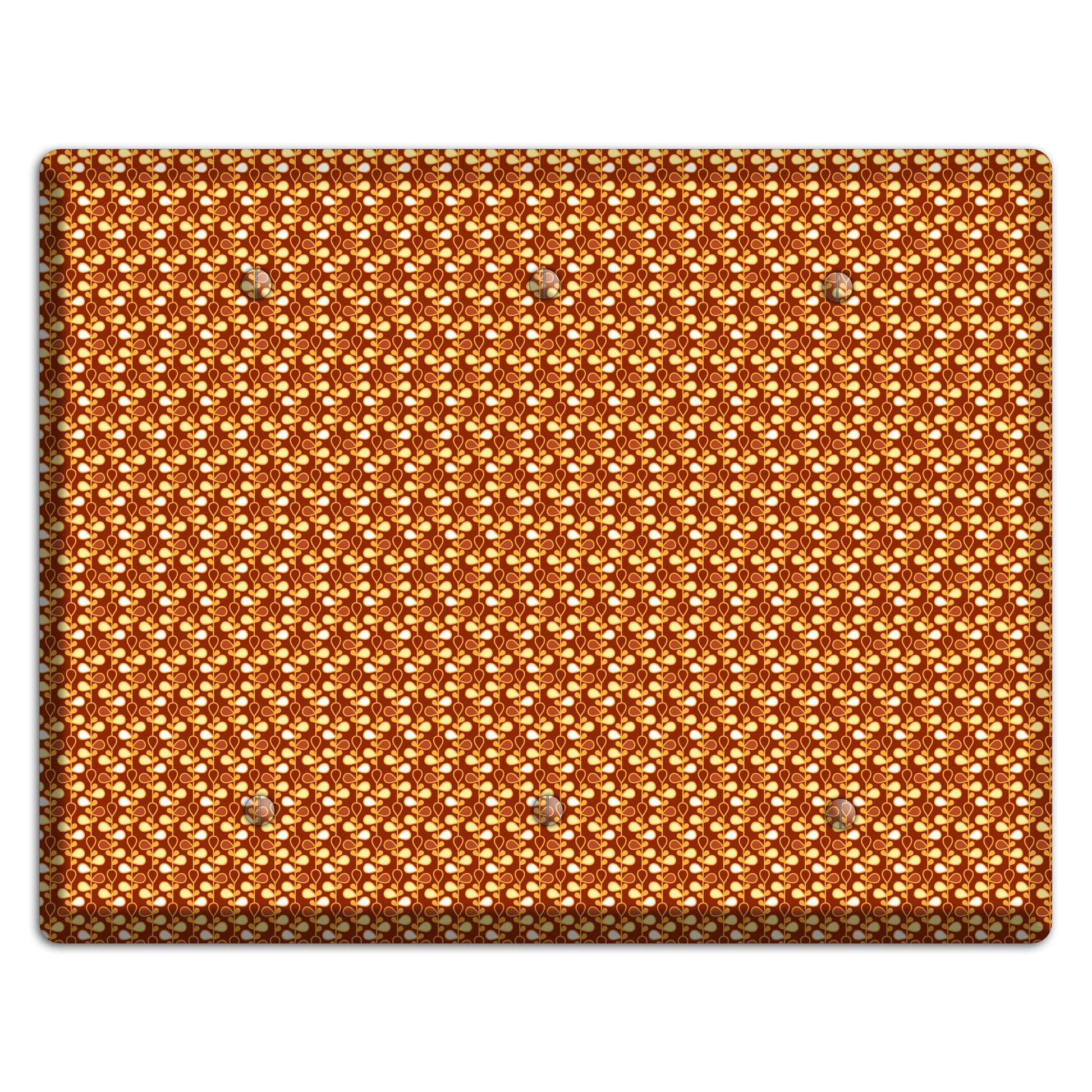 Tiny Maroon Teardrop Vine 3 Blank Wallplate