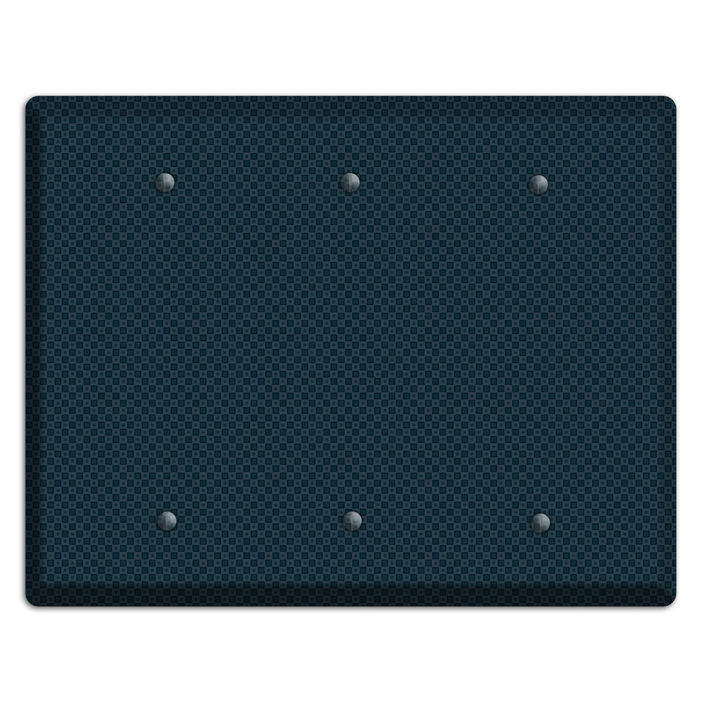Navy Dots and Check 3 Blank Wallplate