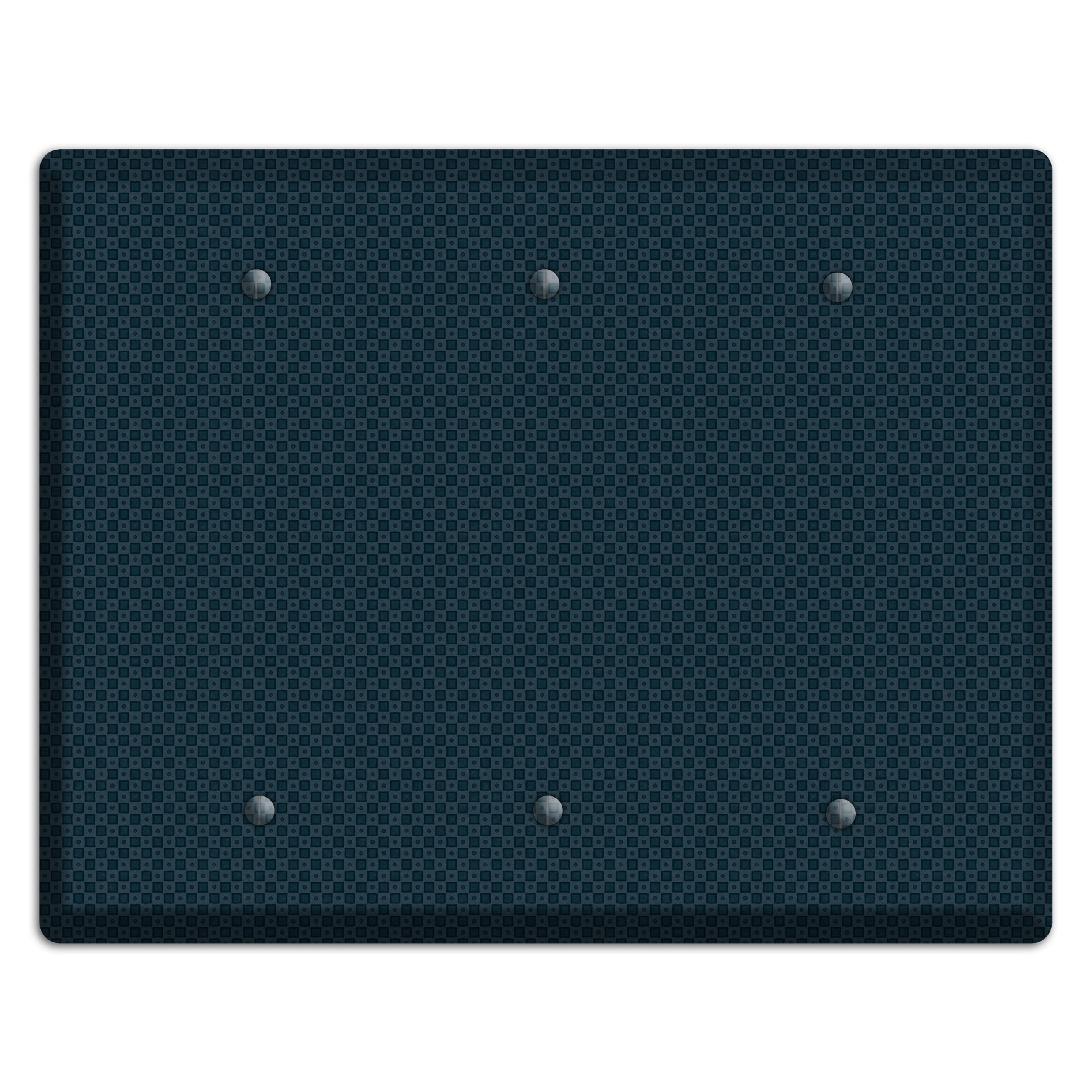 Navy Dots and Check 3 Blank Wallplate