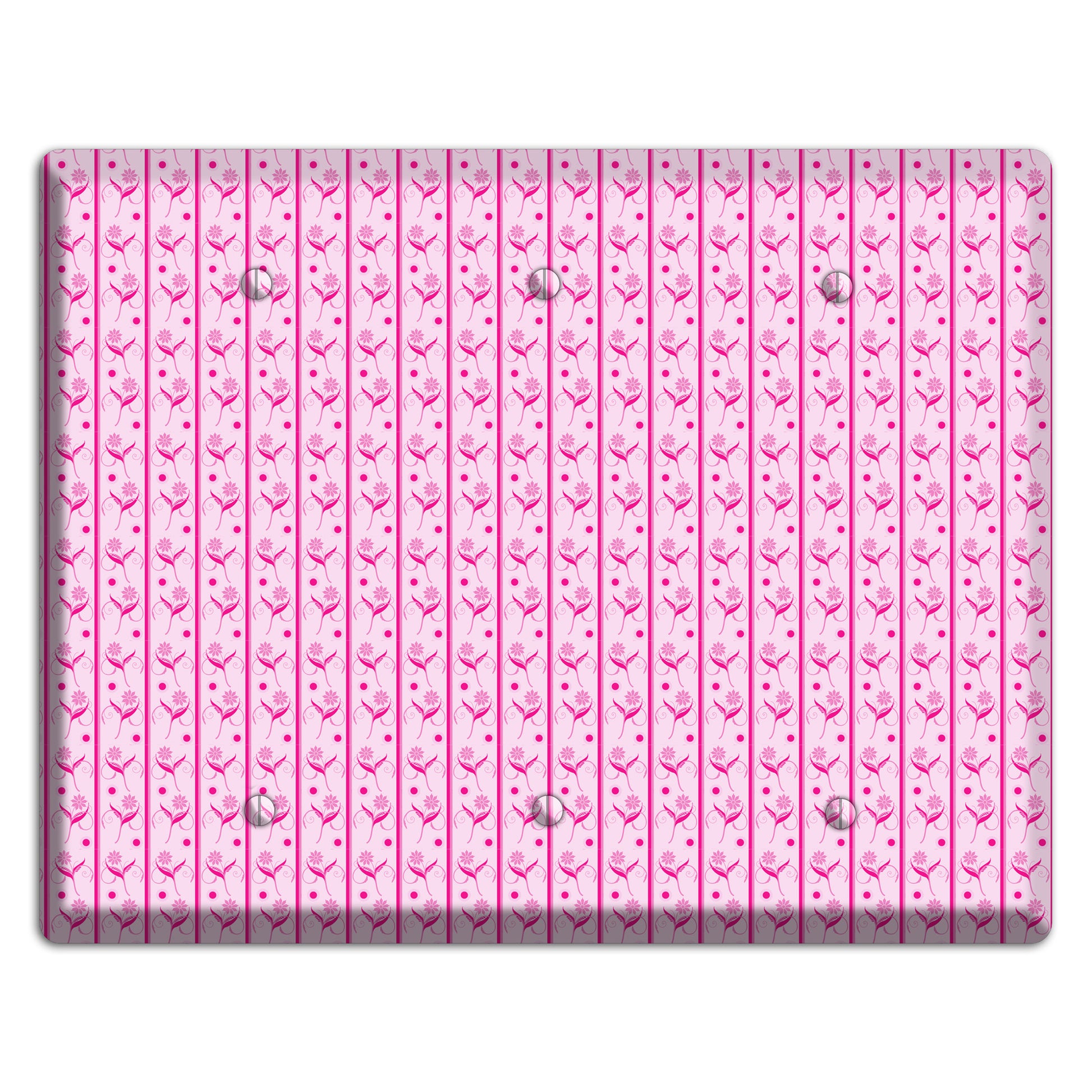 Pink Small Floral Pattern 3 Blank Wallplate