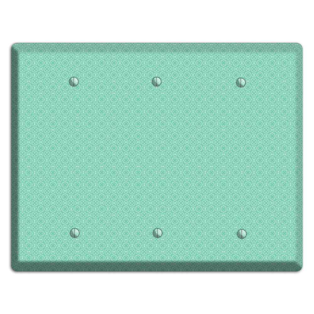 Aqua Calico Cartouche 3 Blank Wallplate