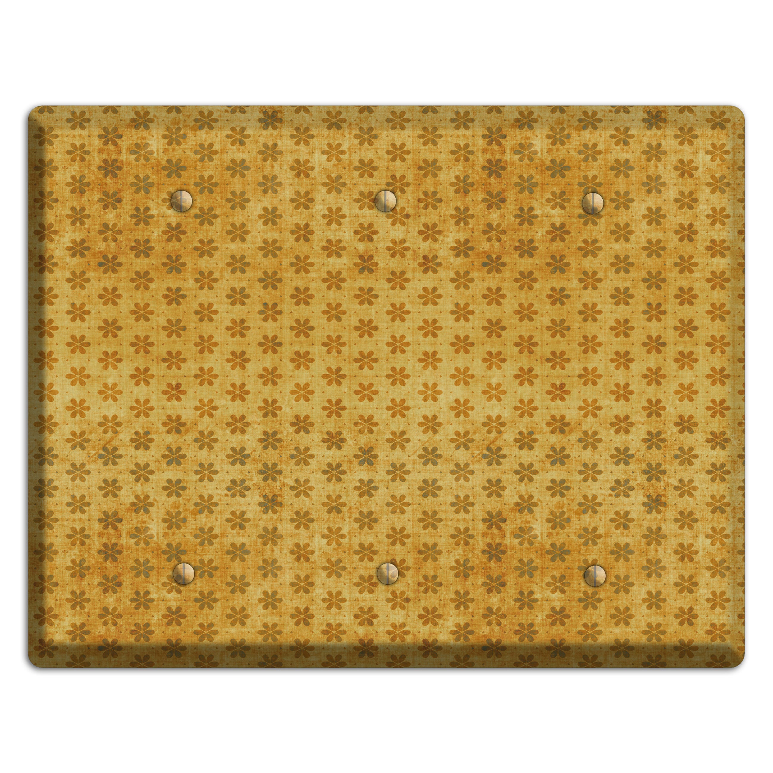 Lavender Grunge Floral Contour 3 Blank Wallplate