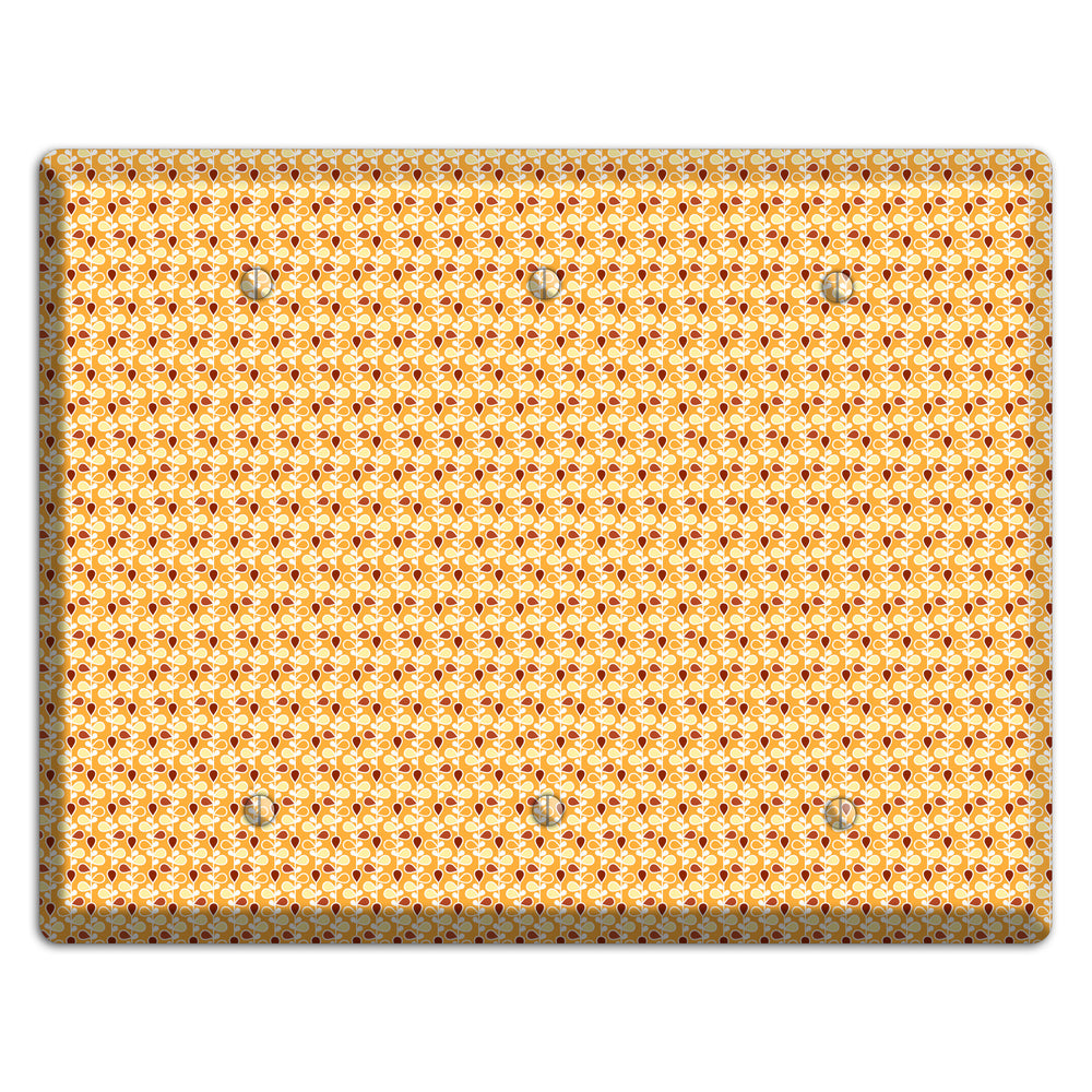 Tiny Yellow Teardrop Vine 3 Blank Wallplate