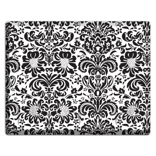 White with Black Toile 3 Blank Wallplate