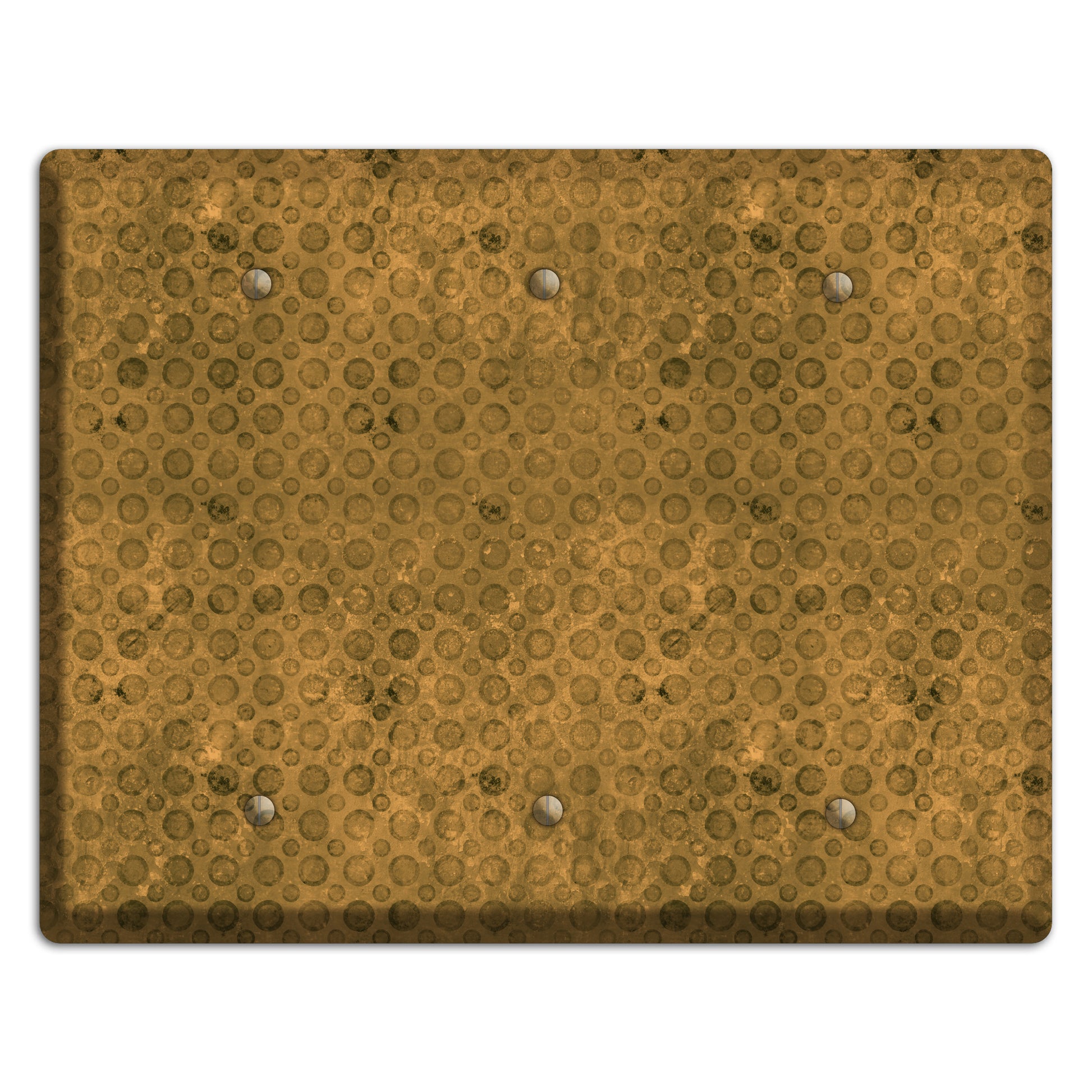 Mustard Circles 3 Blank Wallplate