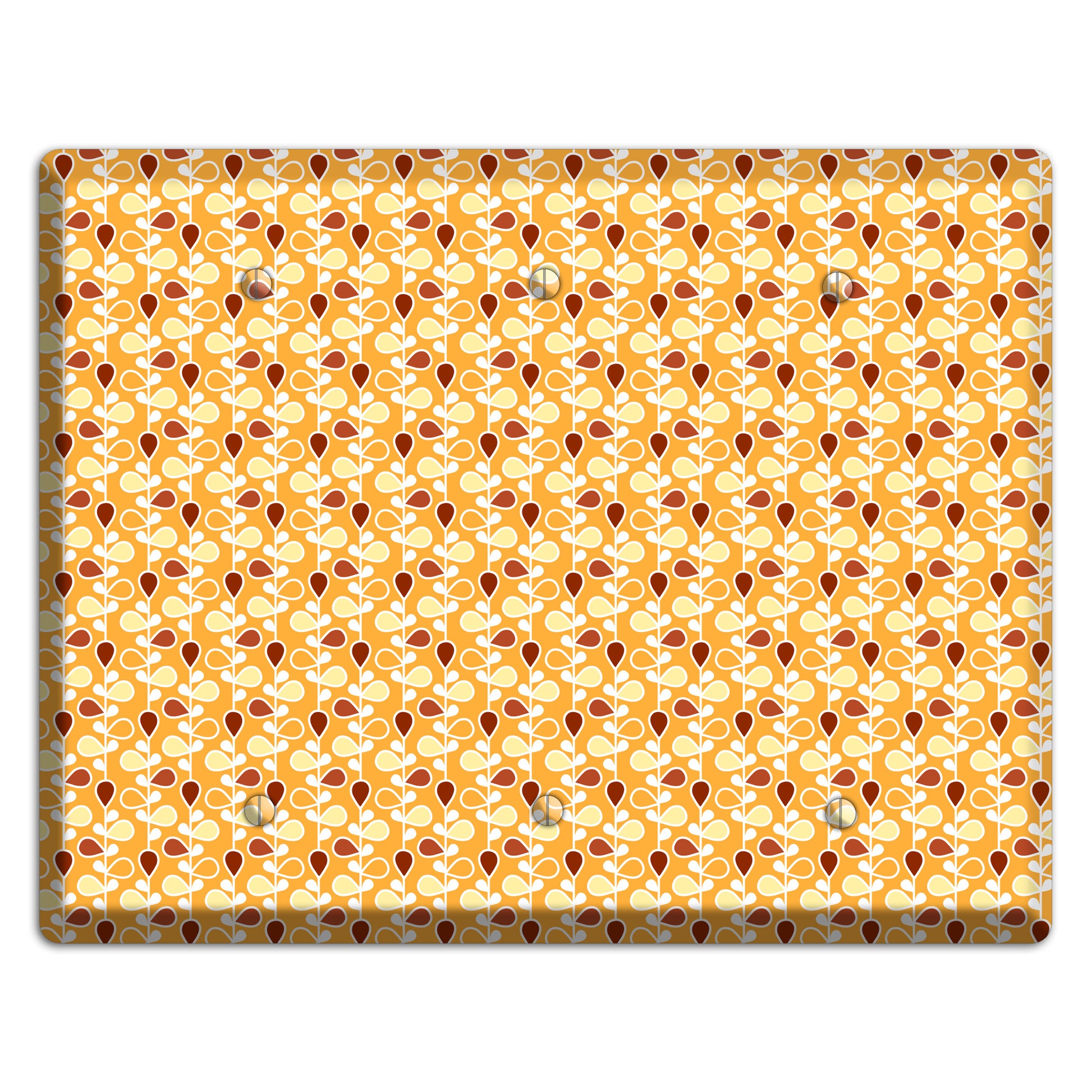Yellow Teardrop Vine 3 Blank Wallplate