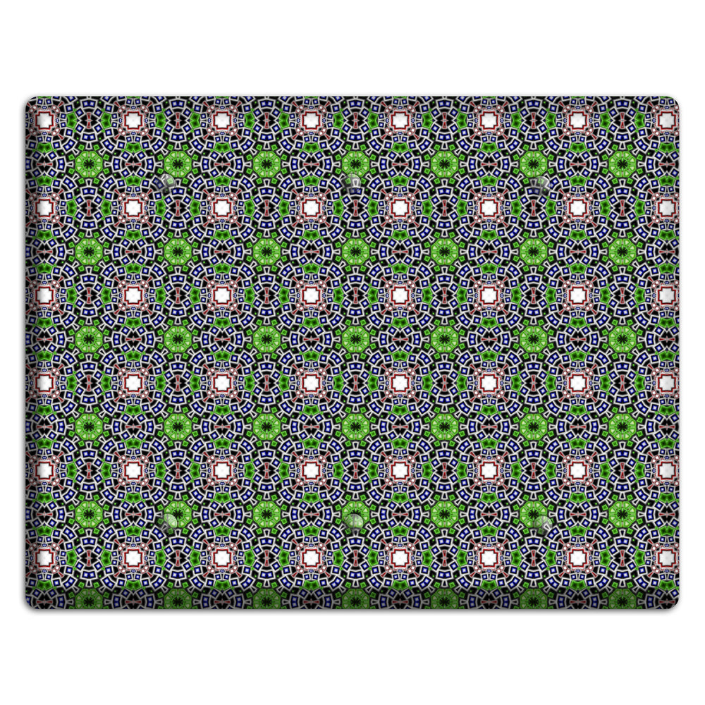 Green Foulard 4 3 Blank Wallplate