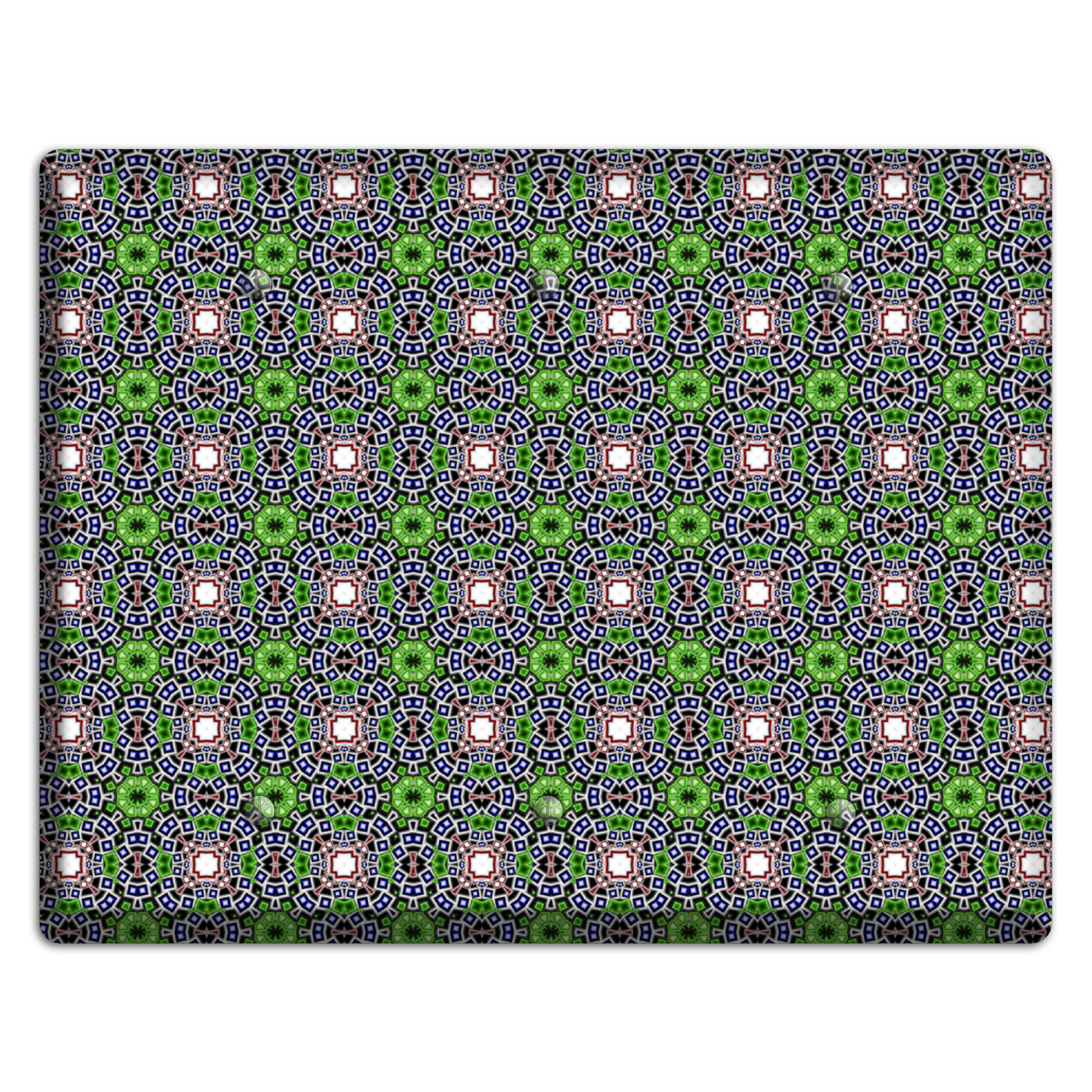Green Foulard 4 3 Blank Wallplate