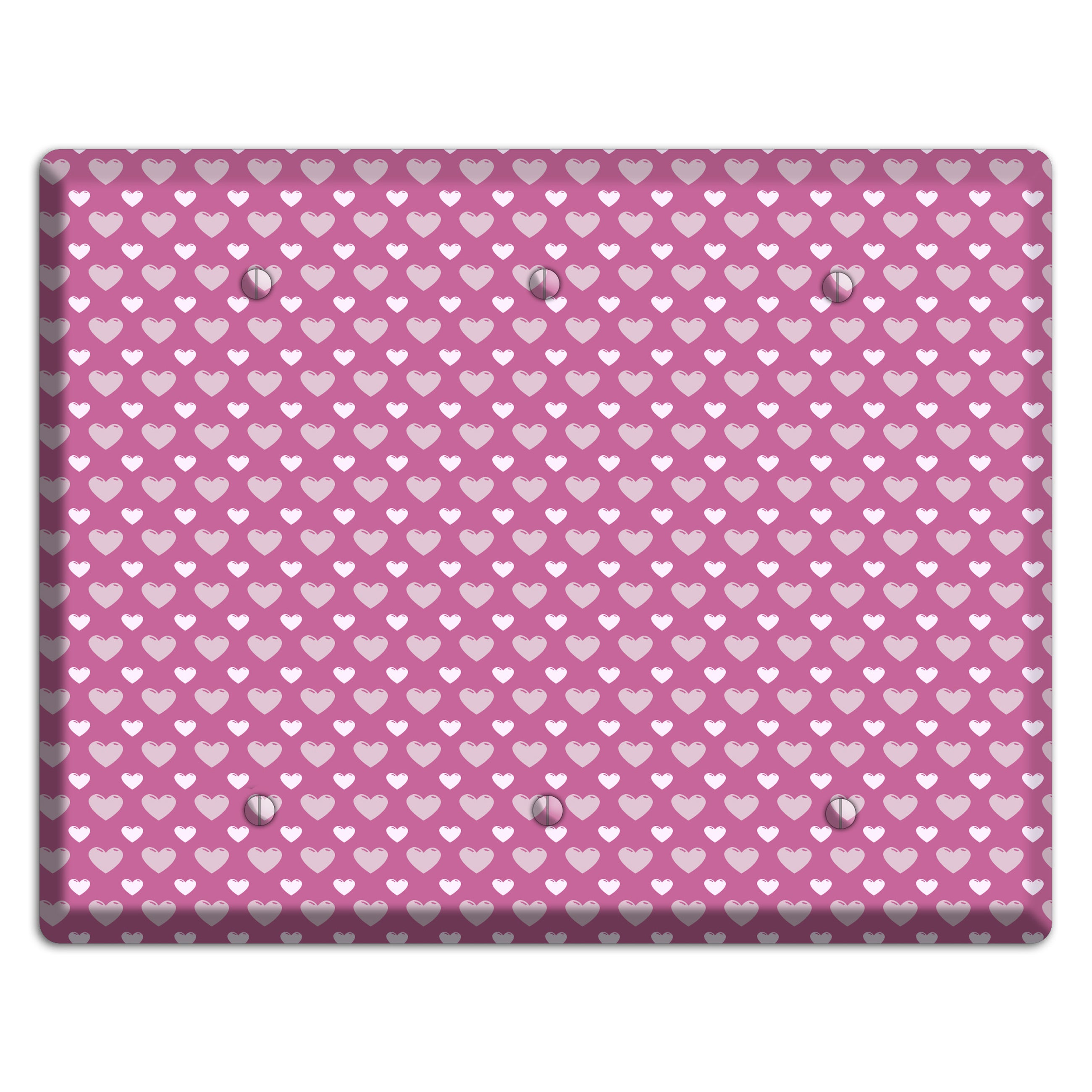 Tiled Small Hearts 3 Blank Wallplate