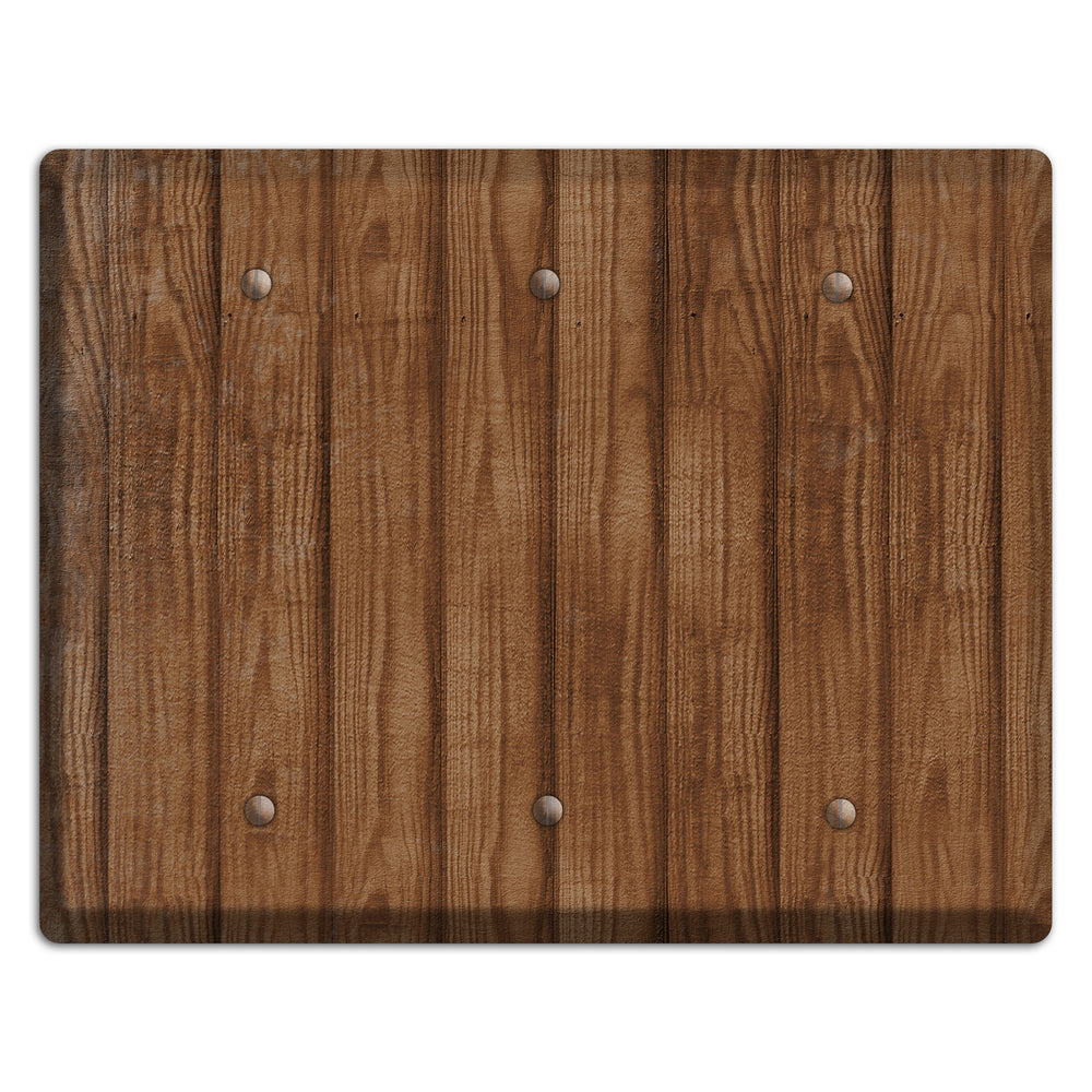 Old Copper Weathered Wood 3 Blank Wallplate