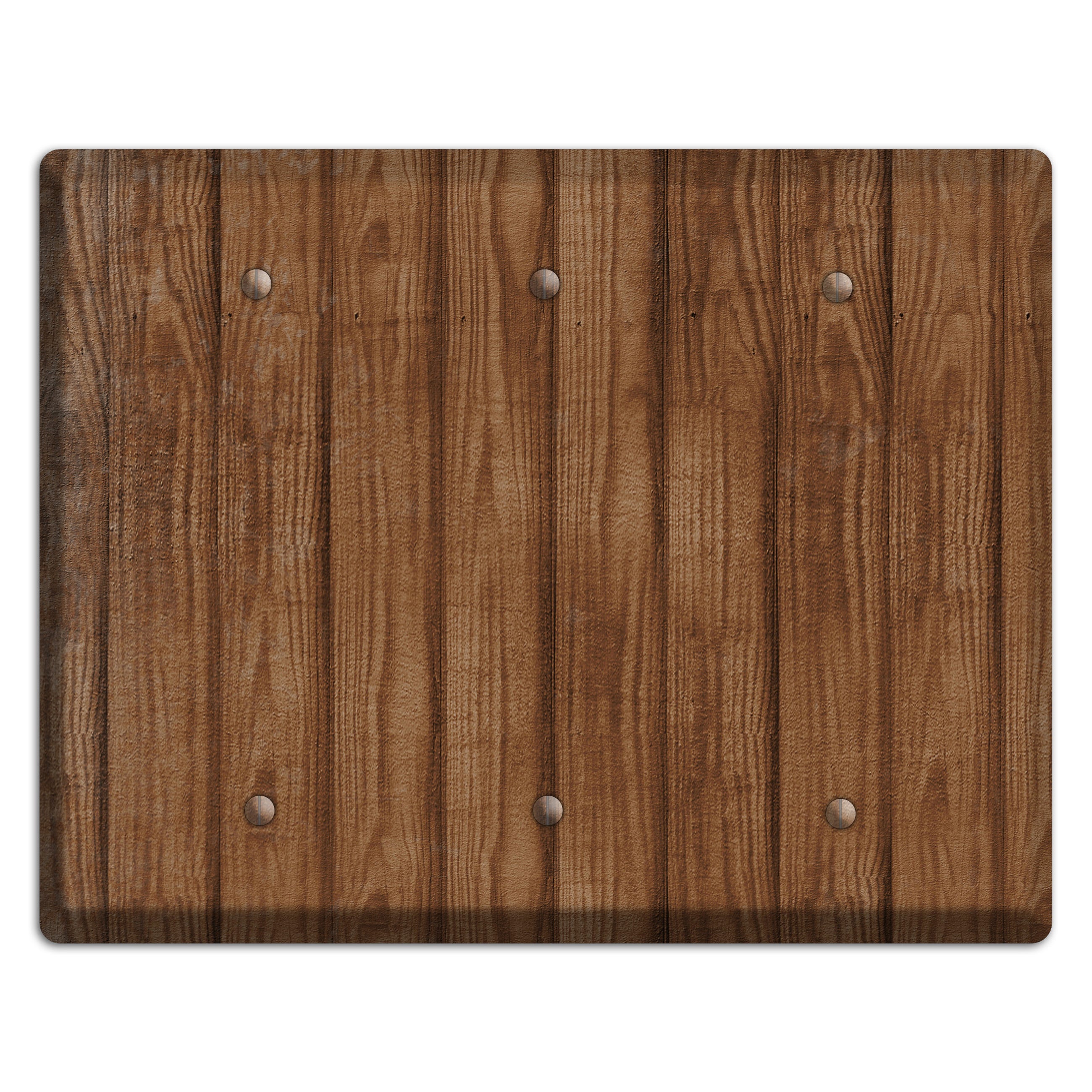 Old Copper Weathered Wood 3 Blank Wallplate