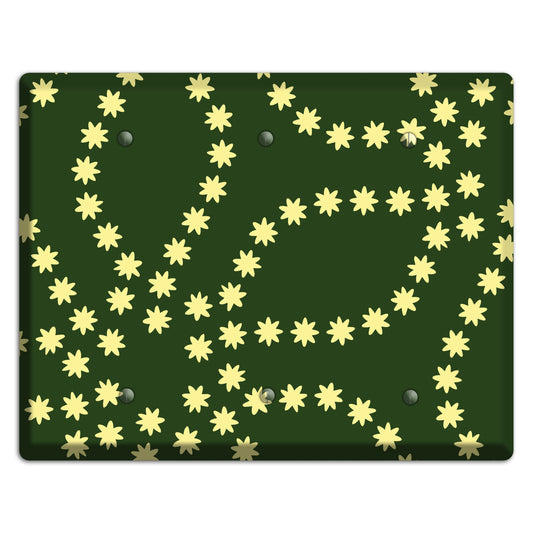 Green with Yellow Constellation 3 Blank Wallplate