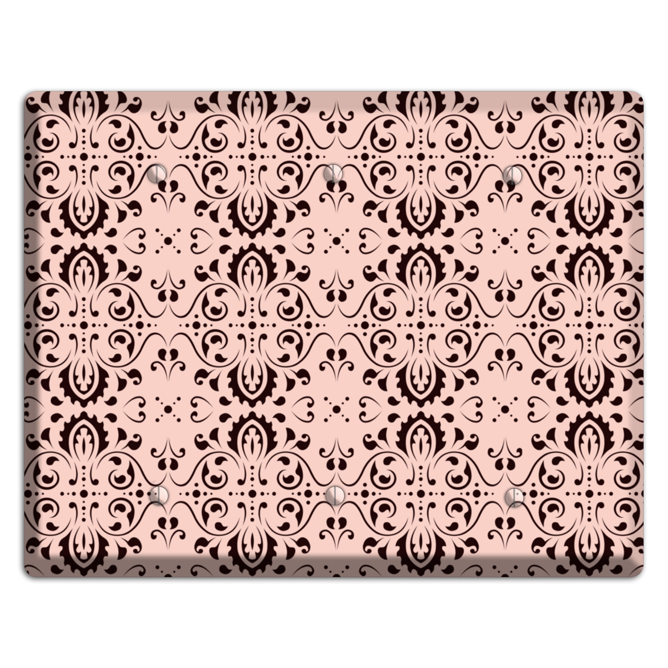 Coral Tapestry Cartouche 3 Blank Wallplate