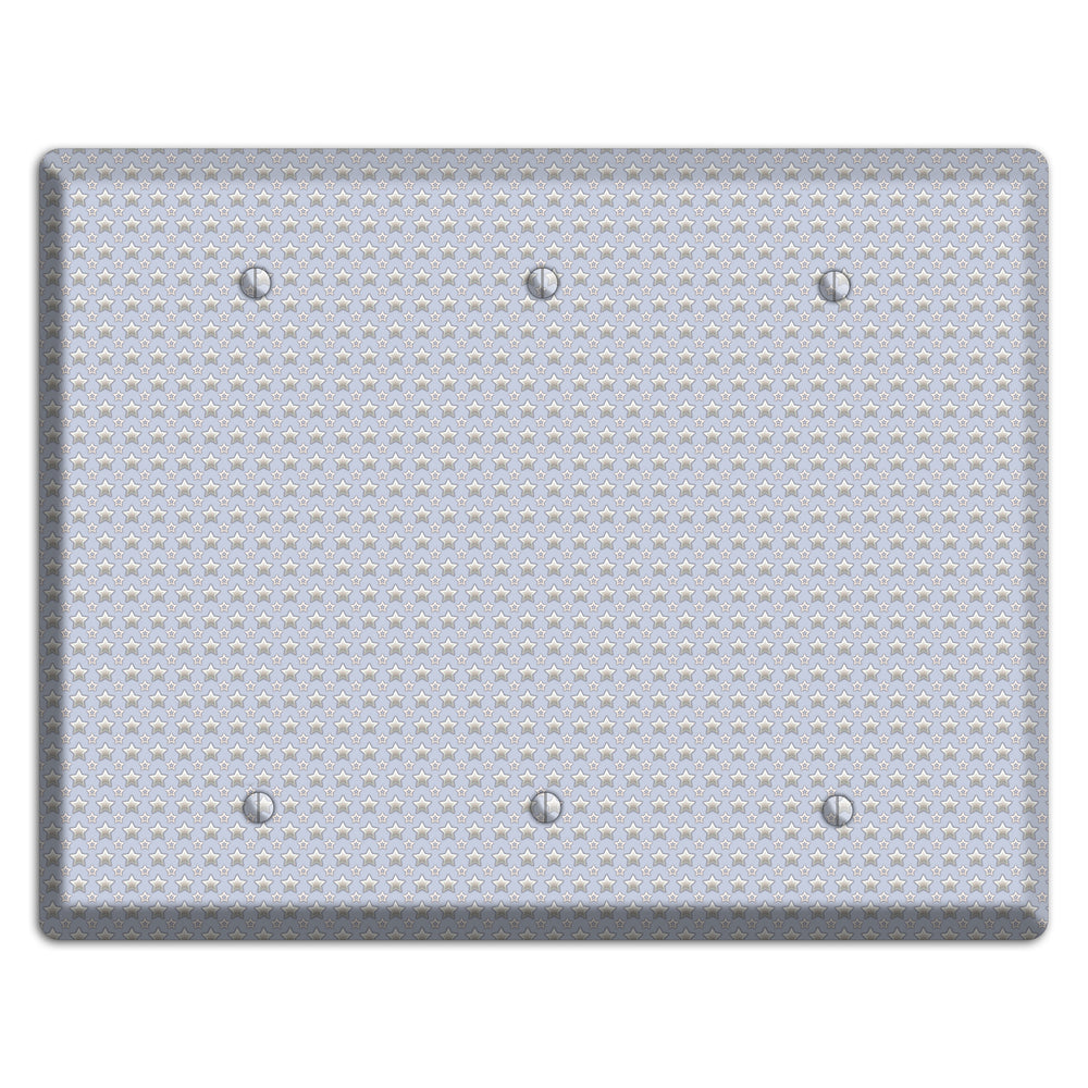 Grey Stars 3 Blank Wallplate