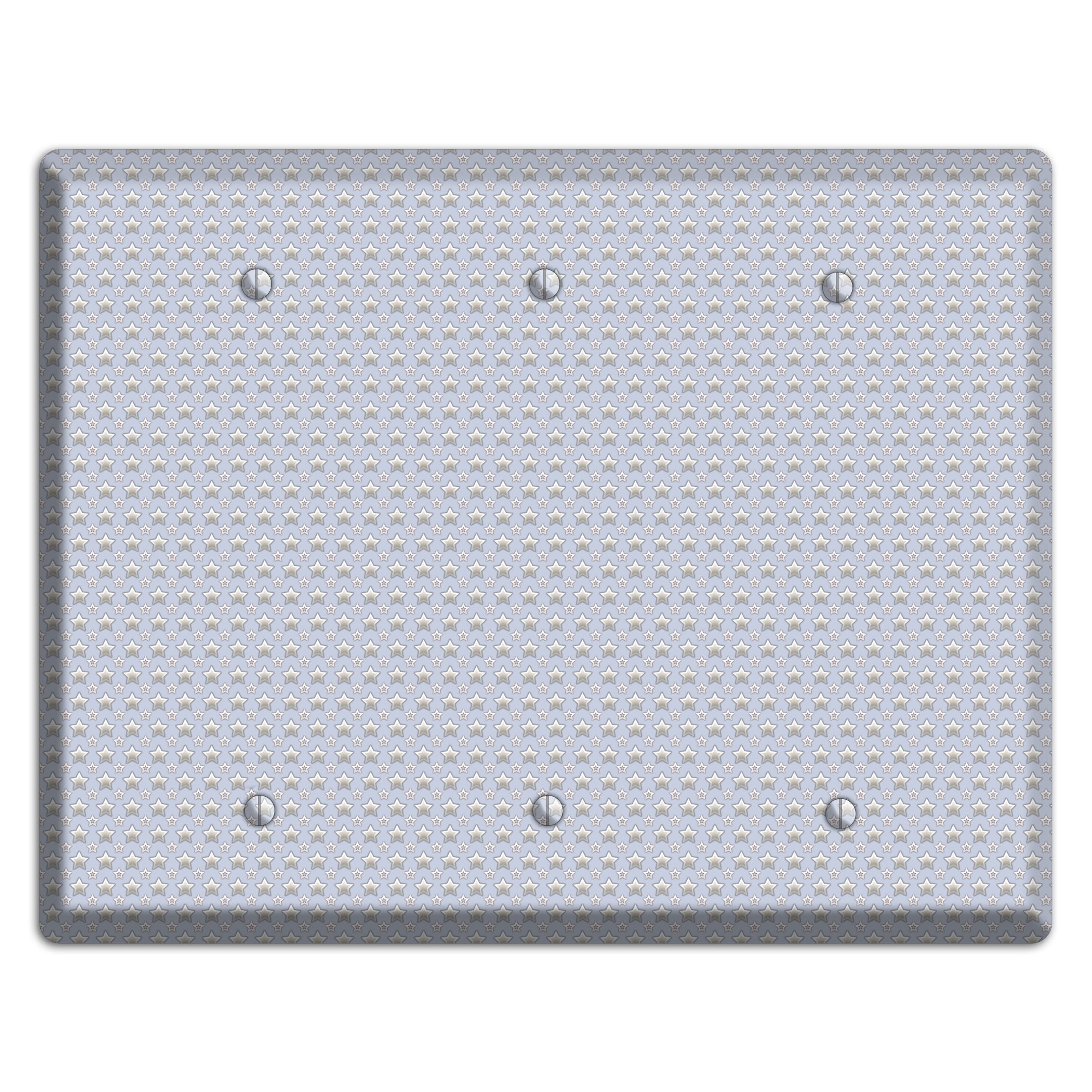 Grey Stars 3 Blank Wallplate