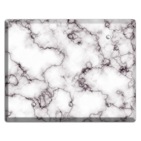 Black Stained Marble 3 Blank Wallplate