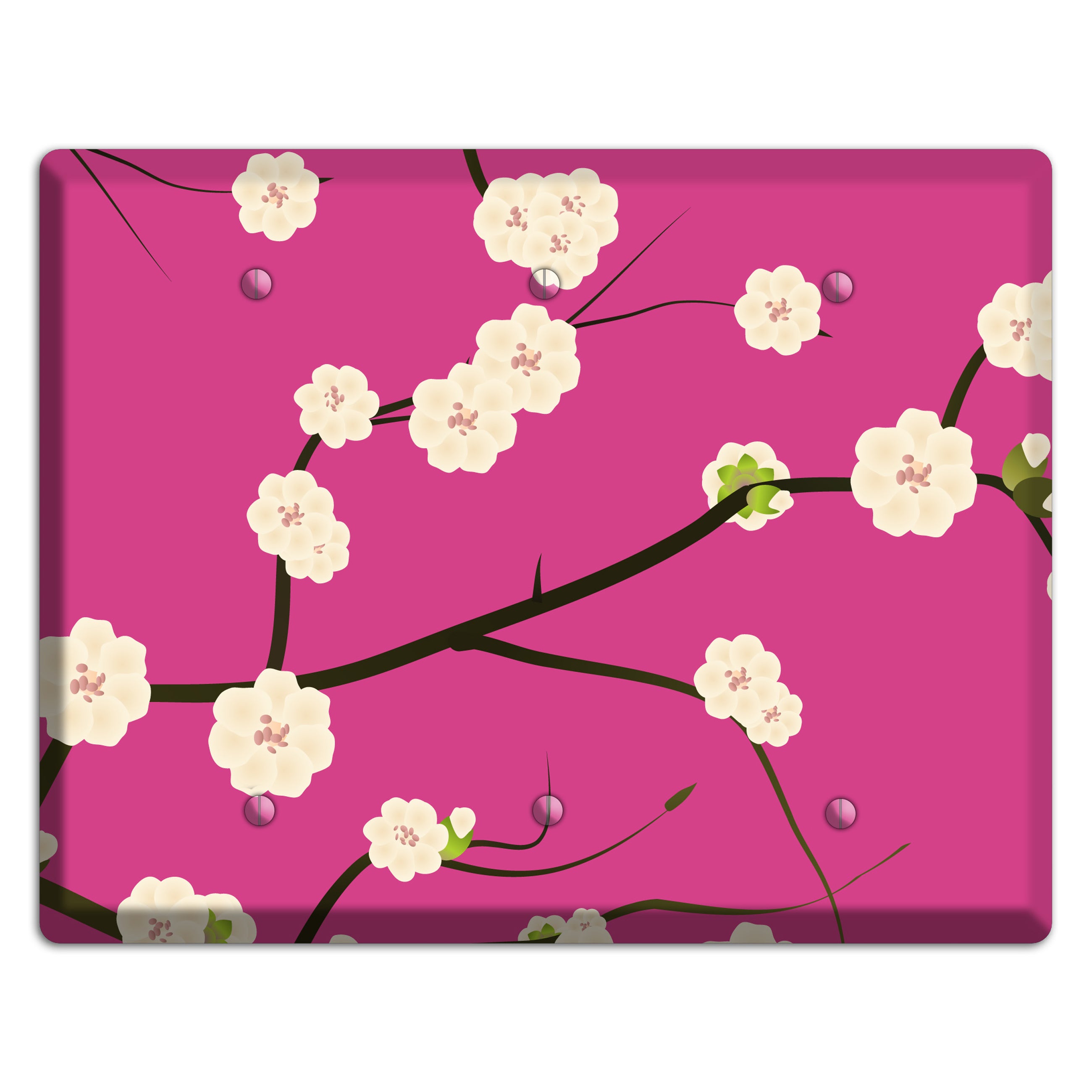 Pink Cherry Blossoms 3 Blank Wallplate