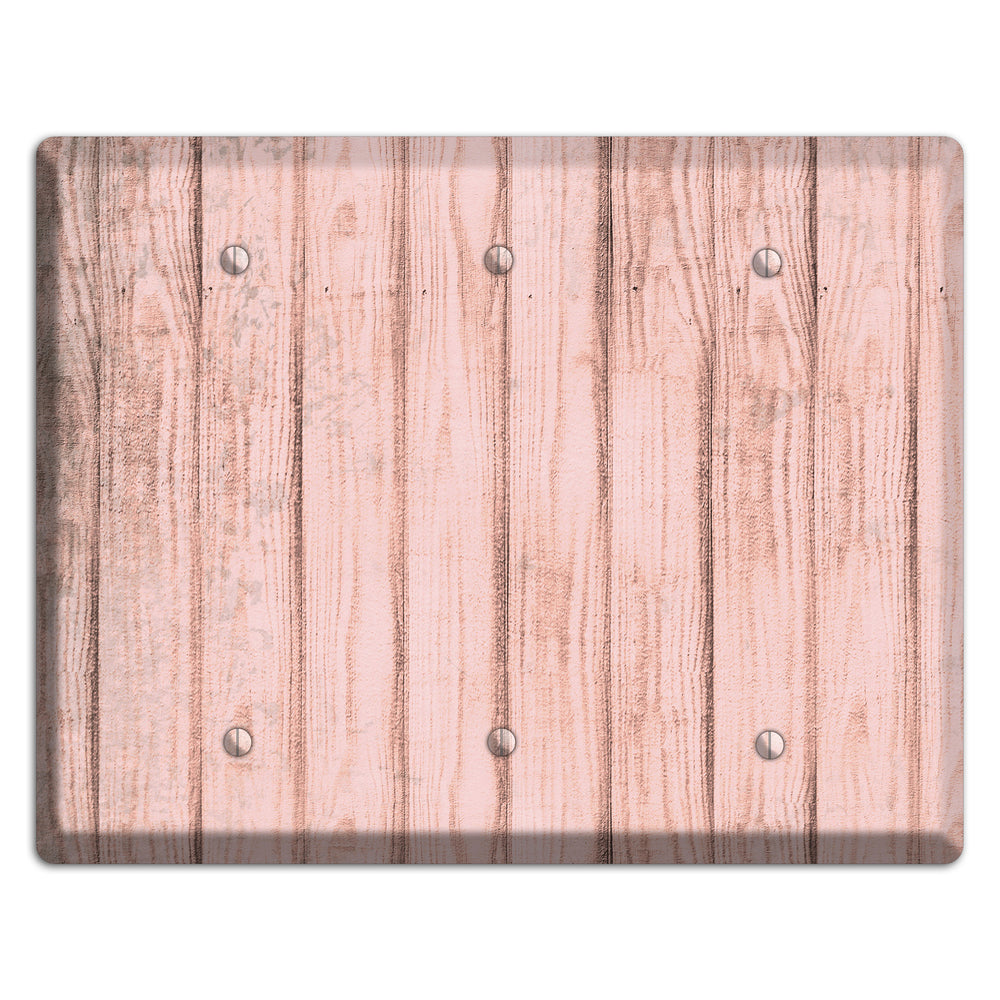 Beauty Bush Weathered Wood 3 Blank Wallplate