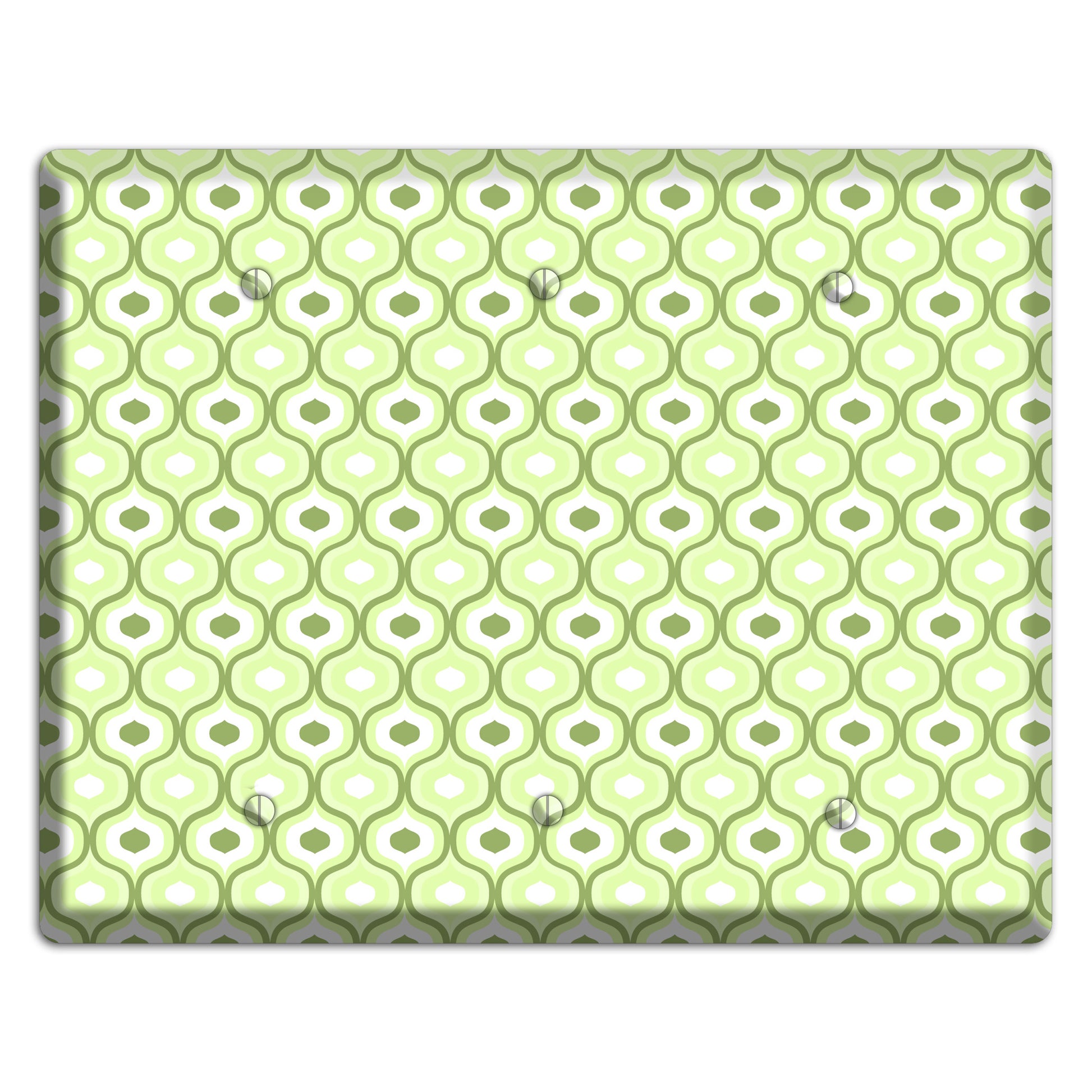 Multi Green Double Scallop 2 3 Blank Wallplate