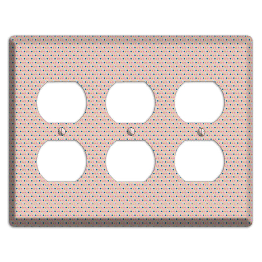 Multi Dusty Pink Tiny Dots 3 Duplex Wallplate