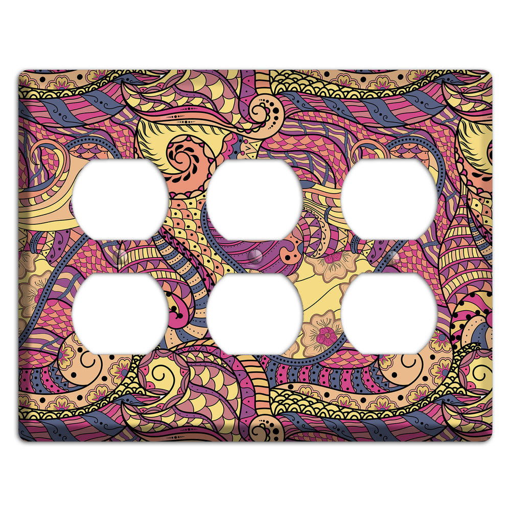 Retro Flourish 2 3 Duplex Wallplate
