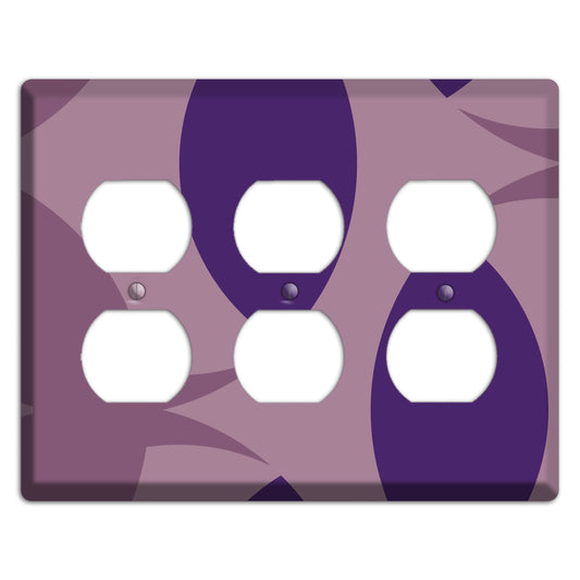 Purple Abstract 3 Duplex Wallplate