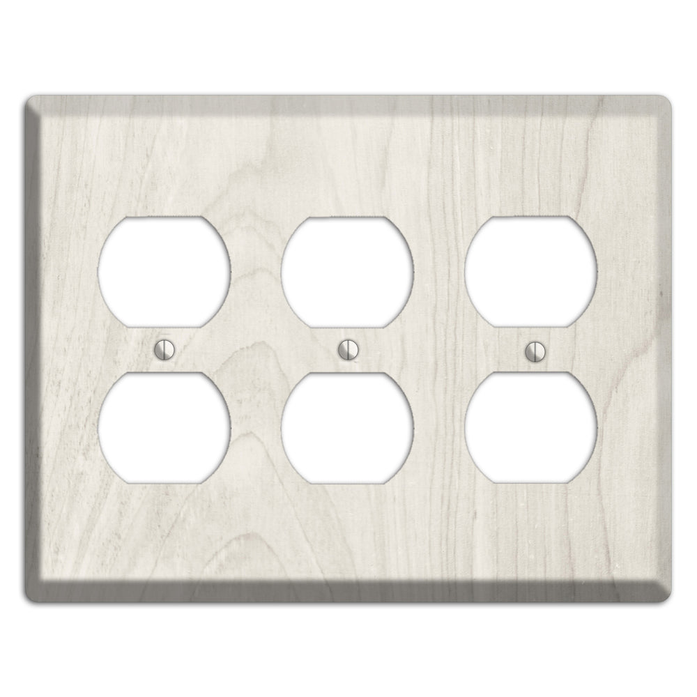 Pearl Bush Antique 3 Duplex Wallplate